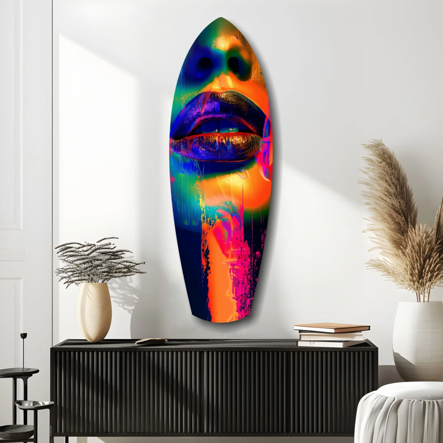 Colorful Lips V6 Glass Wall Art - Image 10