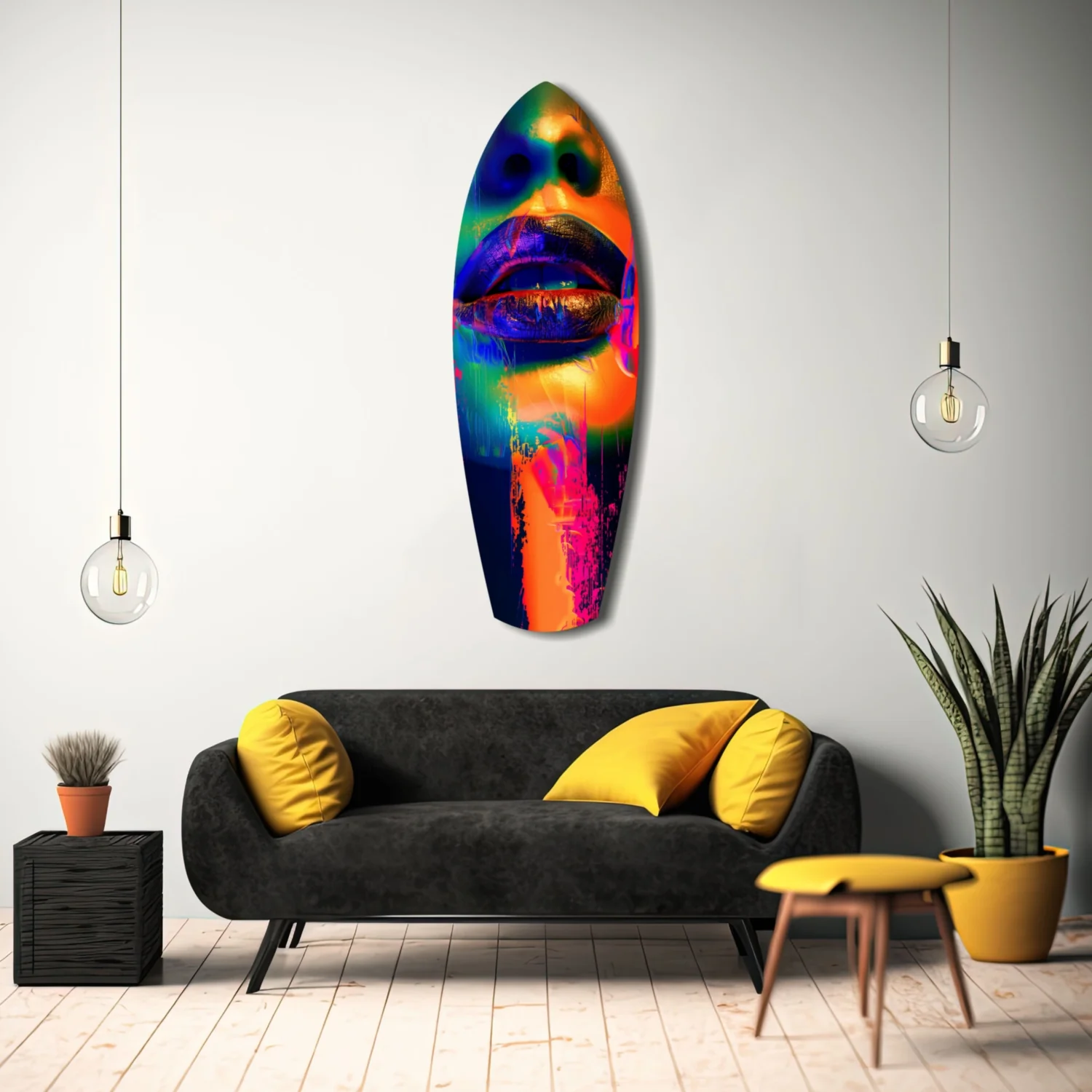 Colorful Lips V6 Glass Wall Art - Image 8