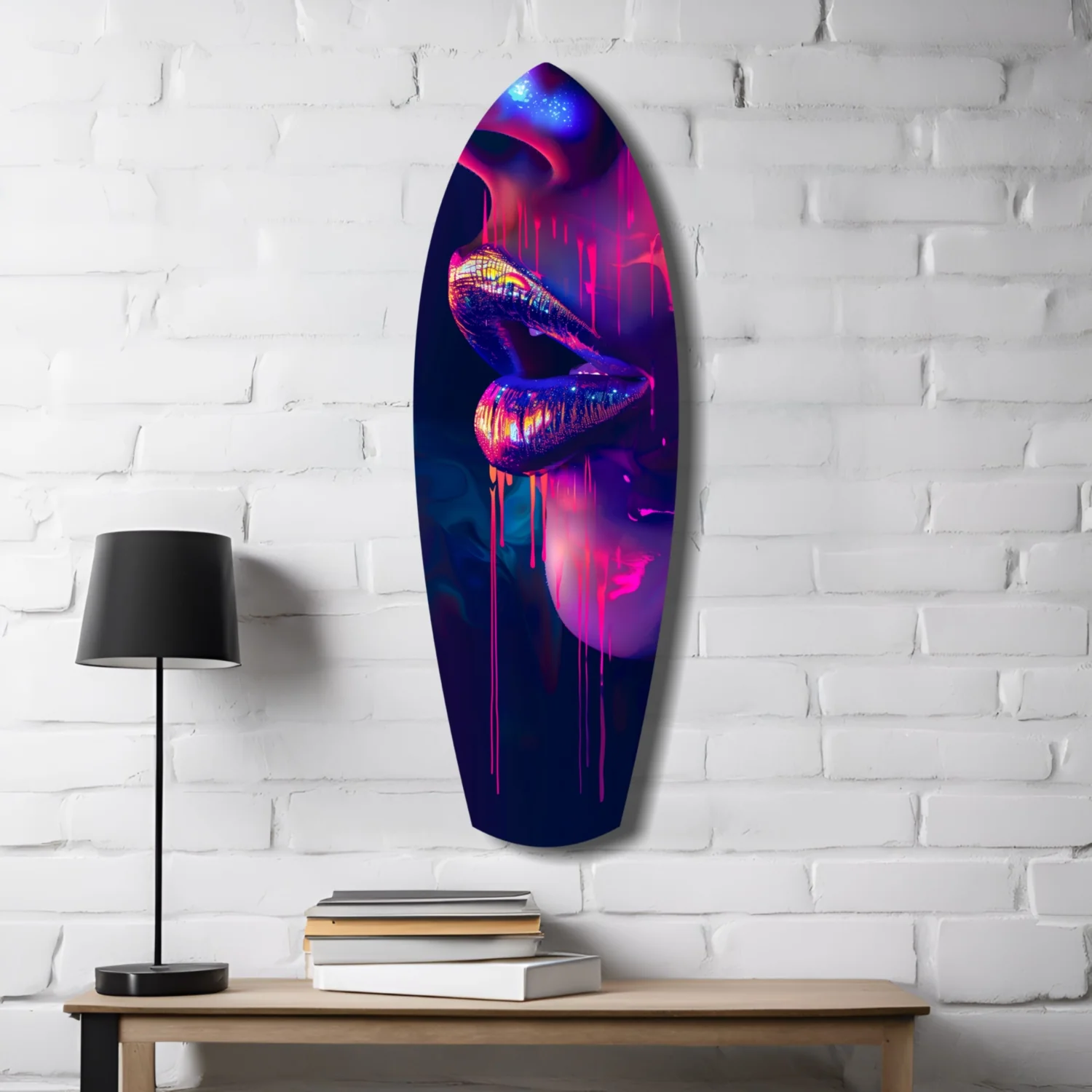 Colorful Lips V8 Glass Wall Art - Image 4