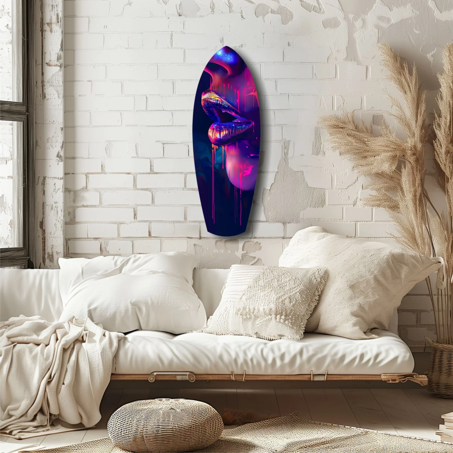 Colorful Lips V8 Glass Wall Art - Image 6