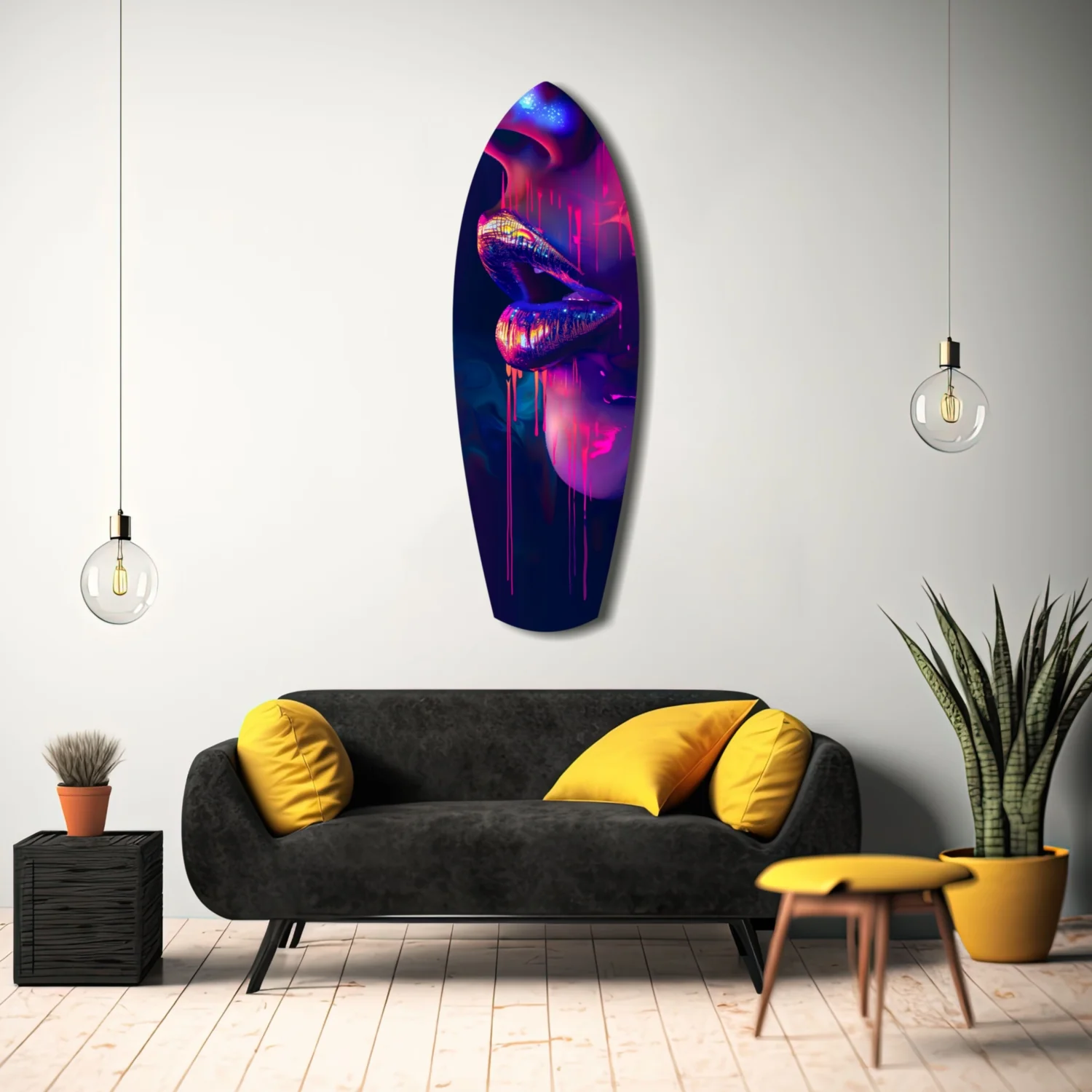 Colorful Lips V8 Glass Wall Art - Image 8