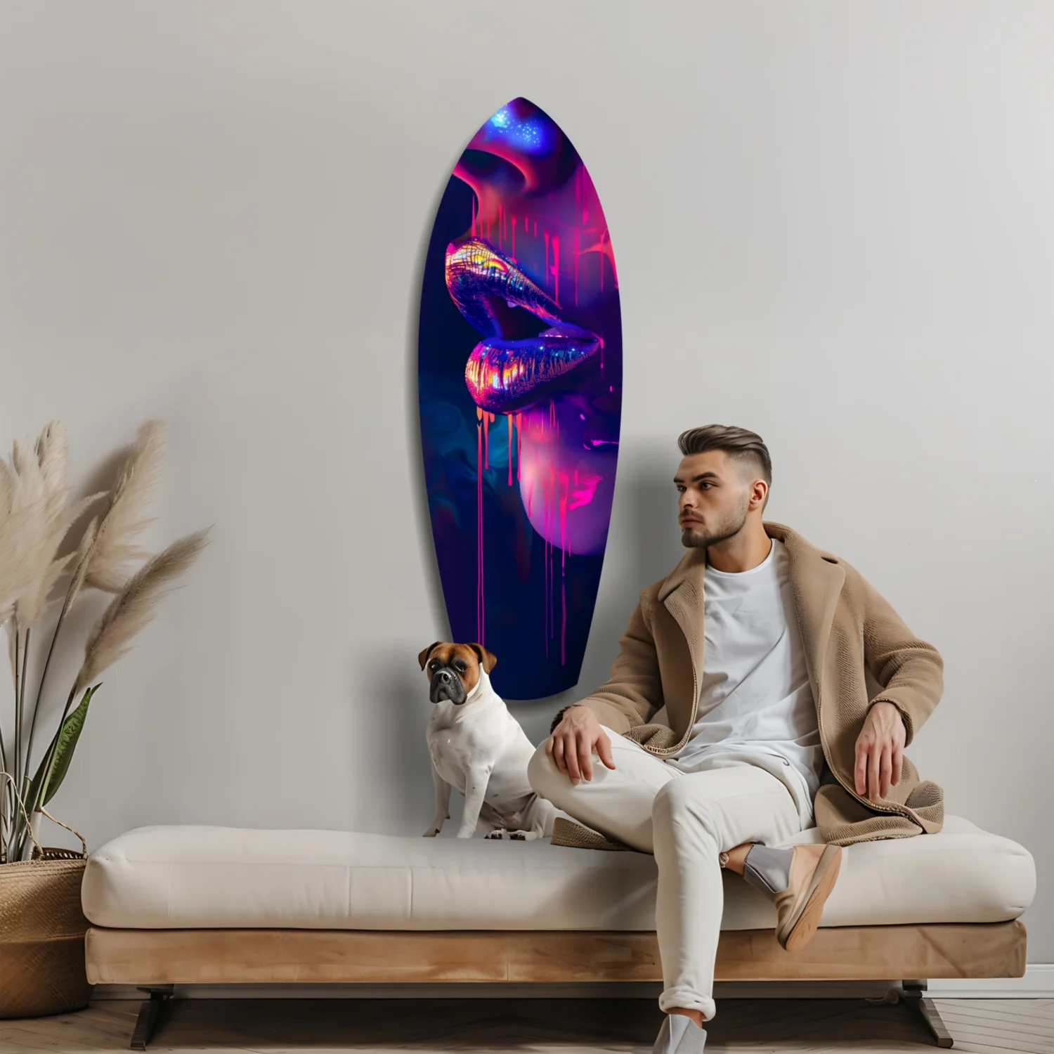 Colorful Lips V8 Glass Wall Art - Image 9