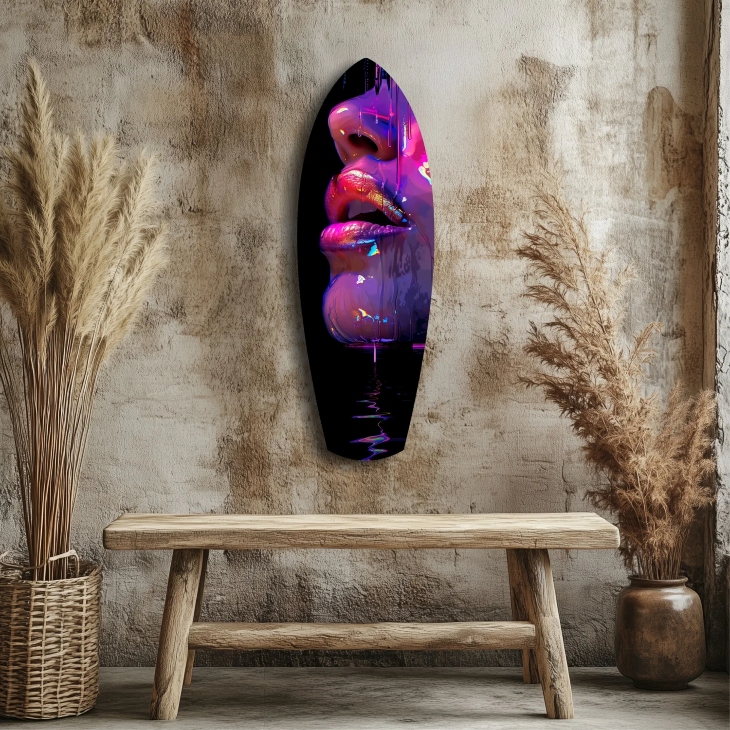 Colorful Lips V9 Glass Wall Art - Image 3