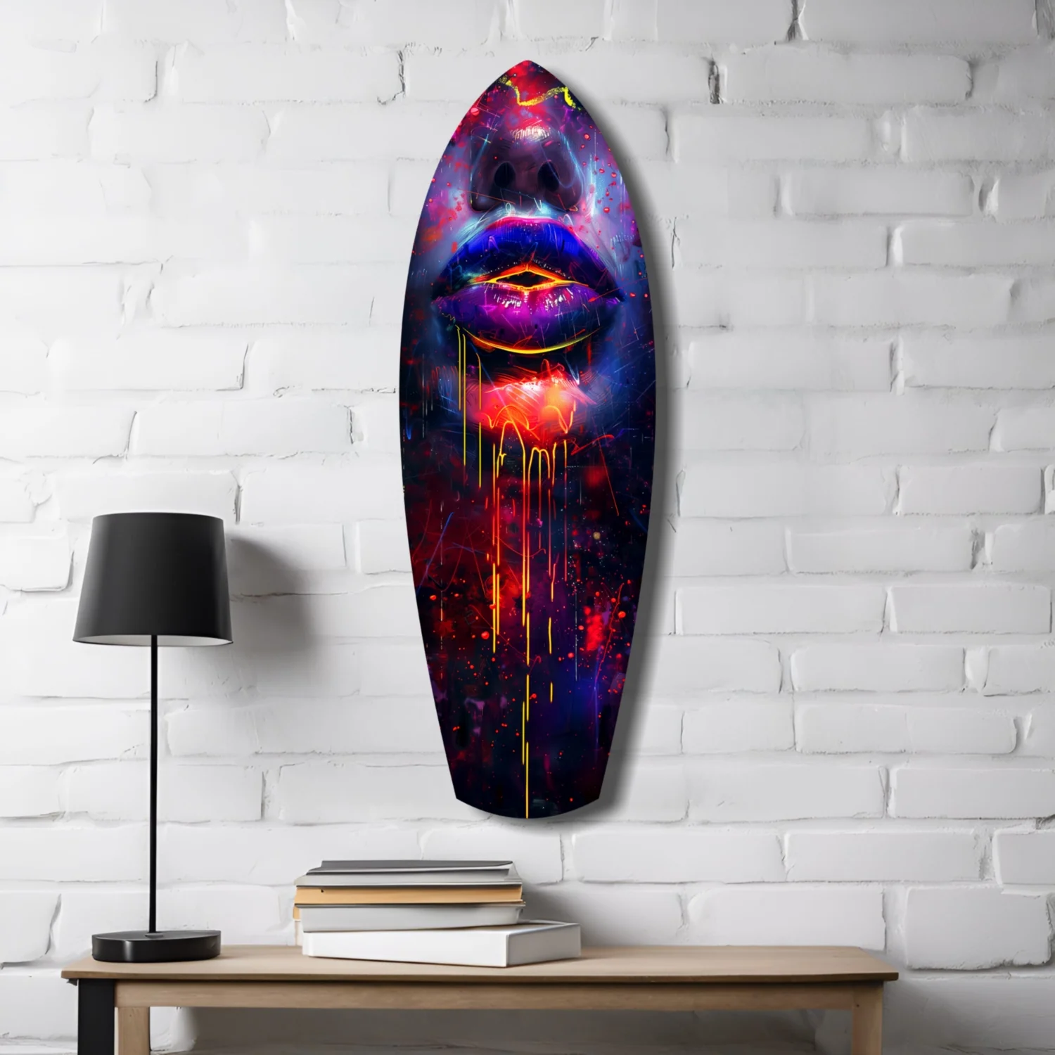 Colorful Lips V10 Glass Wall Art - Image 4