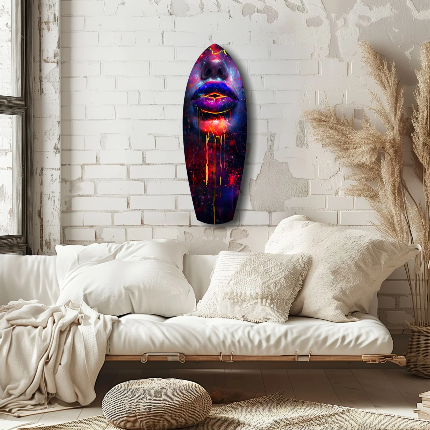 Colorful Lips V10 Glass Wall Art - Image 6