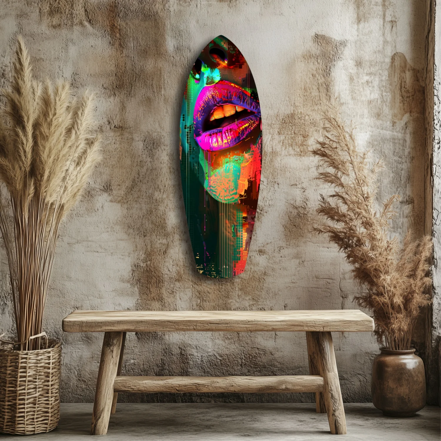 Colorful Lips V11 Glass Wall Art - Image 3