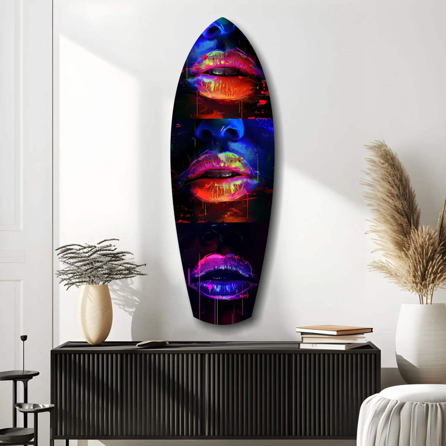 Colorful Lips V12 Glass Wall Art - Image 10