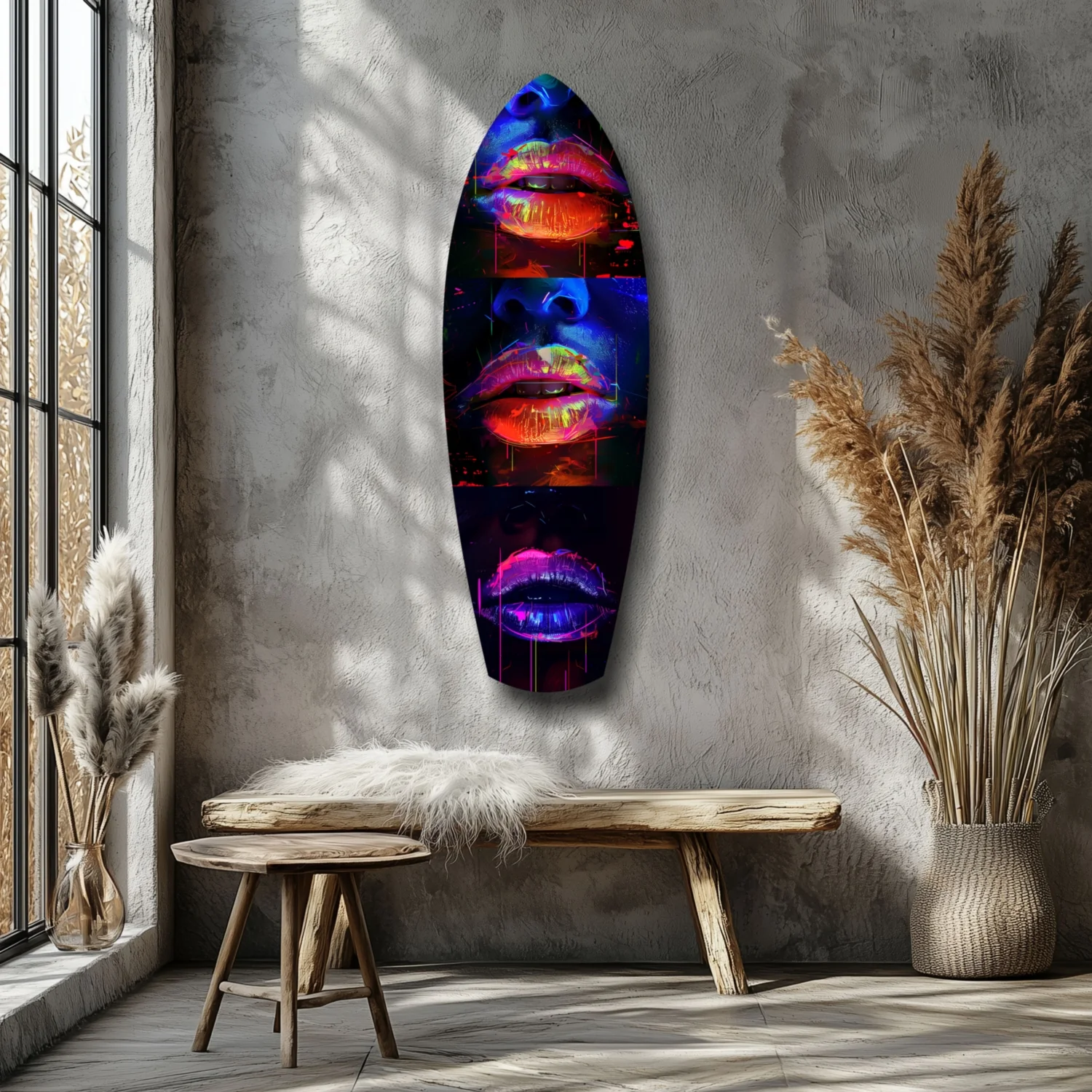 Colorful Lips V12 Glass Wall Art - Image 7