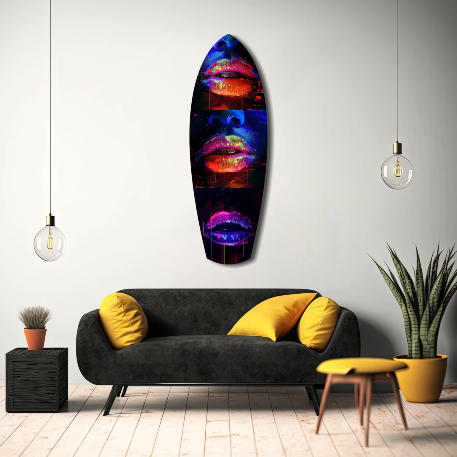 Colorful Lips V12 Glass Wall Art - Image 8
