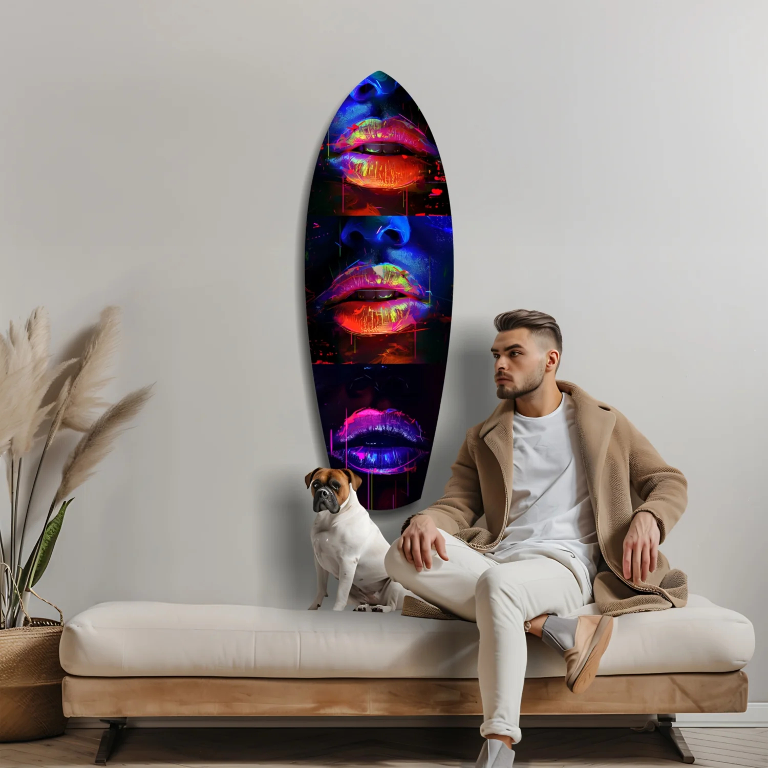 Colorful Lips V12 Glass Wall Art - Image 9