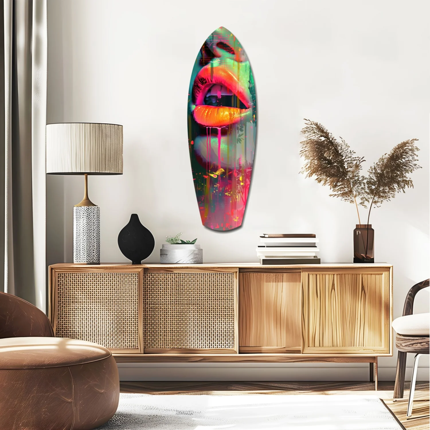 Colorful Lips V13 Glass Wall Art - Image 2