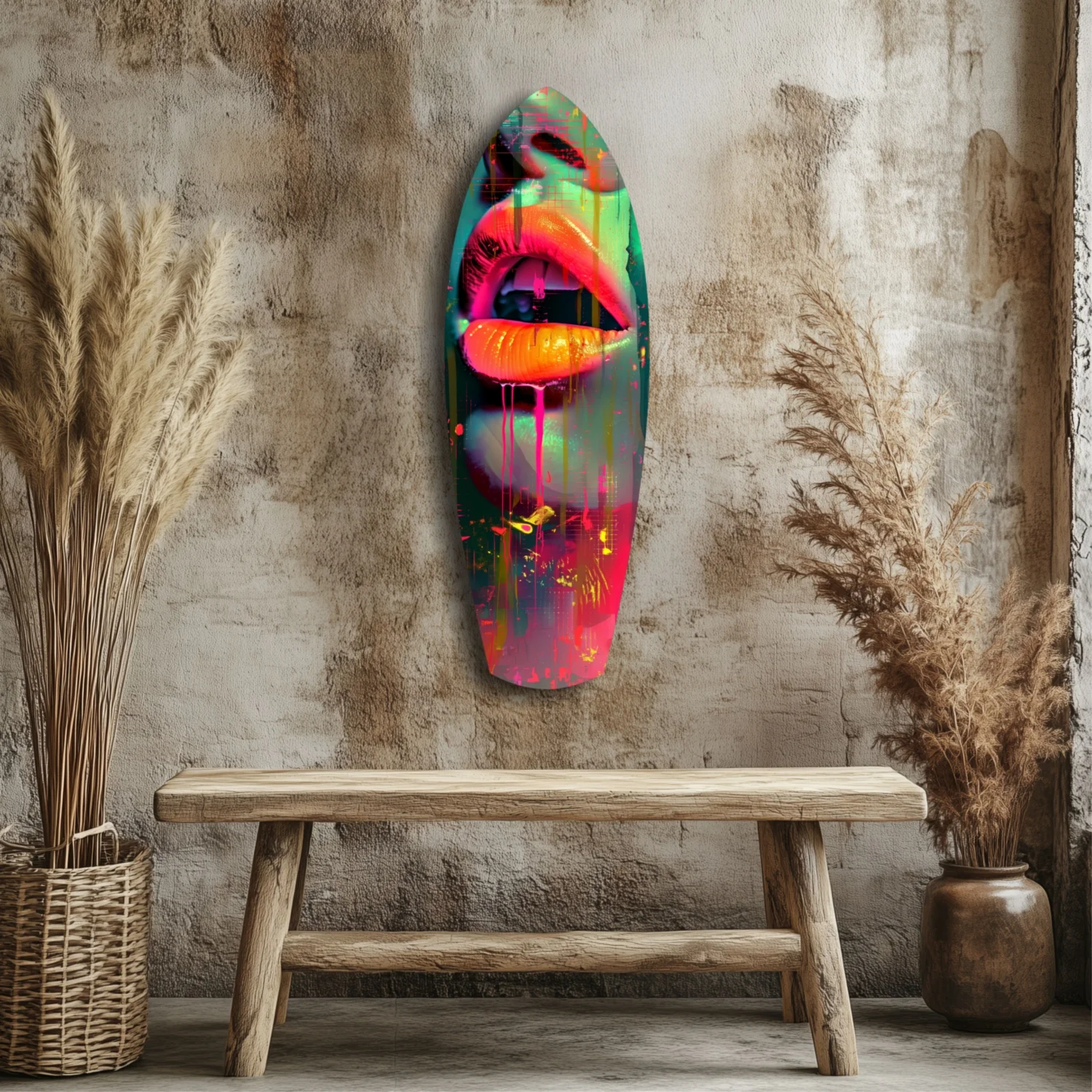 Colorful Lips V13 Glass Wall Art - Image 3
