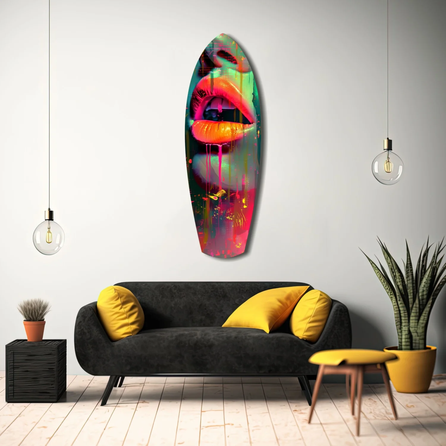 Colorful Lips V13 Glass Wall Art - Image 8