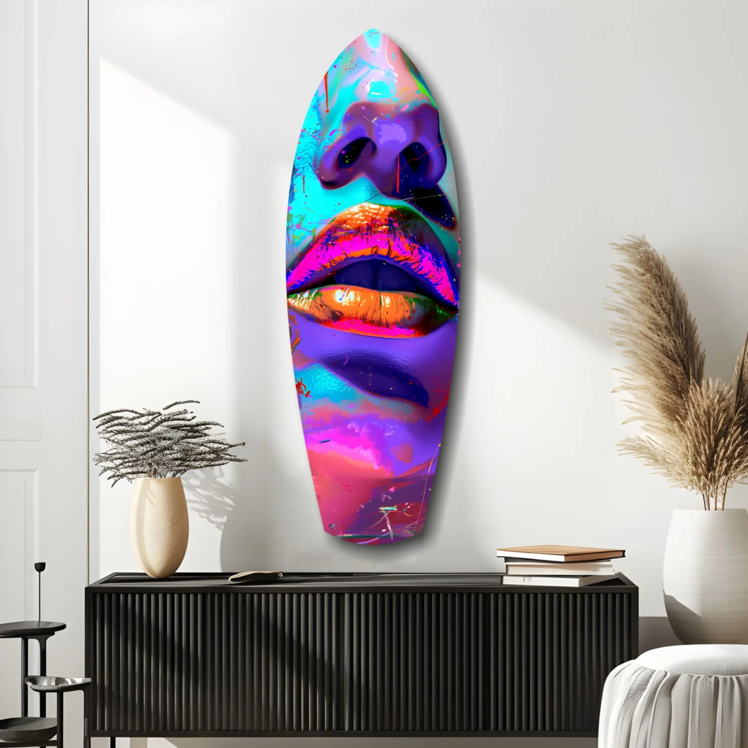Colorful Lips V14 Glass Wall Art - Image 10