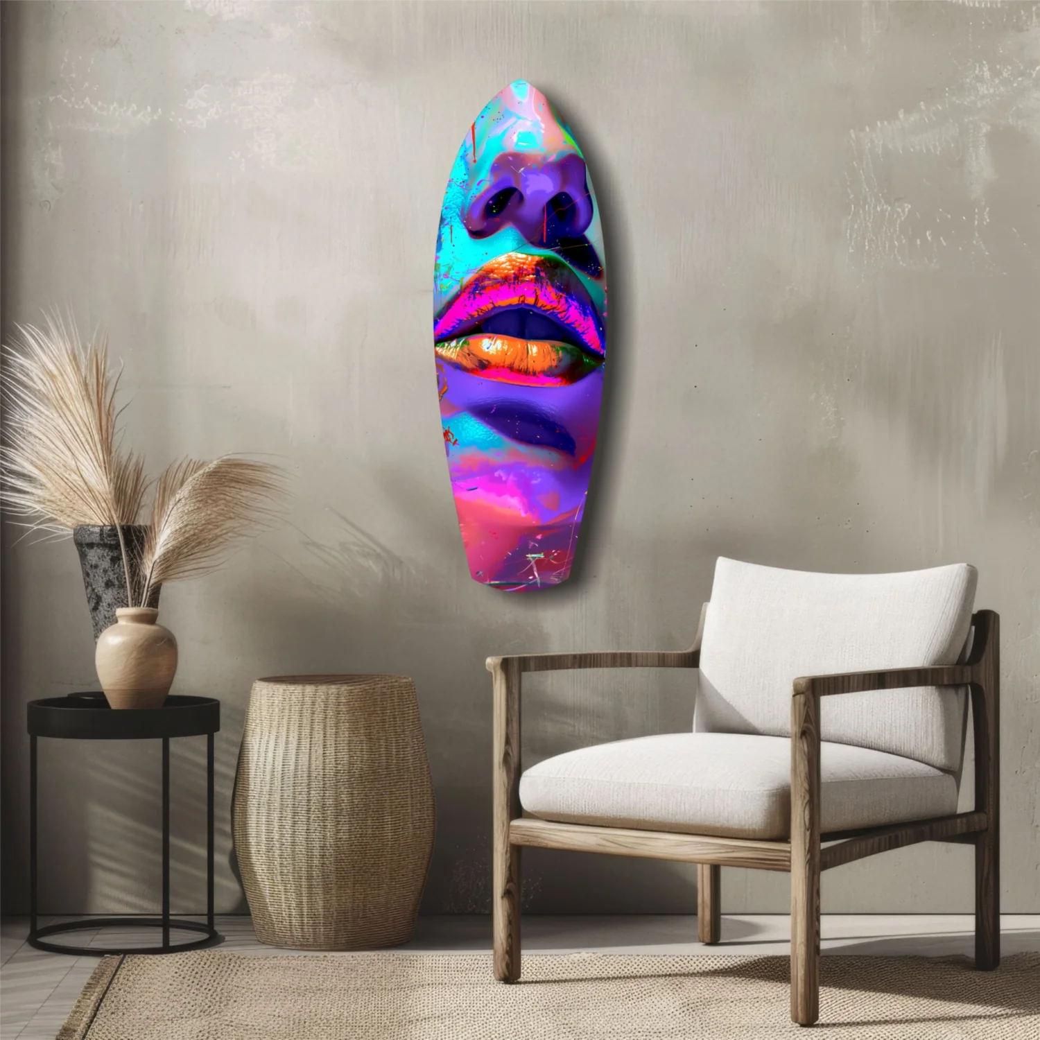Colorful Lips V14 Glass Wall Art - Image 5