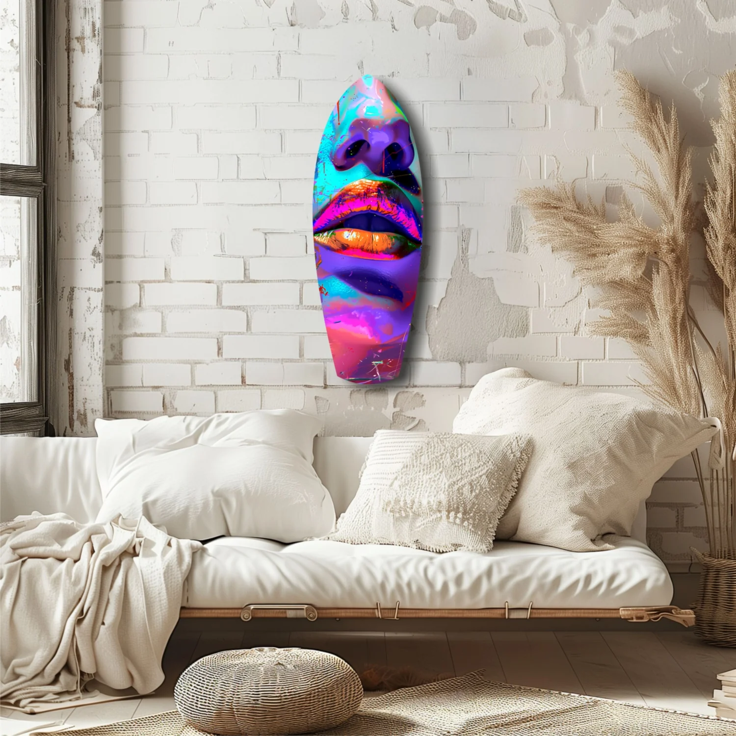 Colorful Lips V14 Glass Wall Art - Image 6