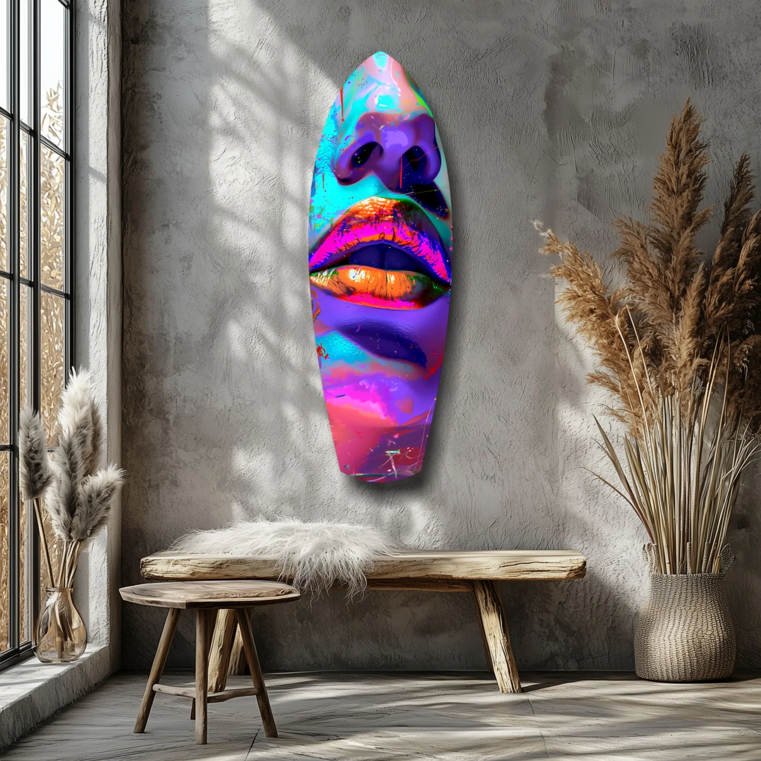 Colorful Lips V14 Glass Wall Art - Image 7