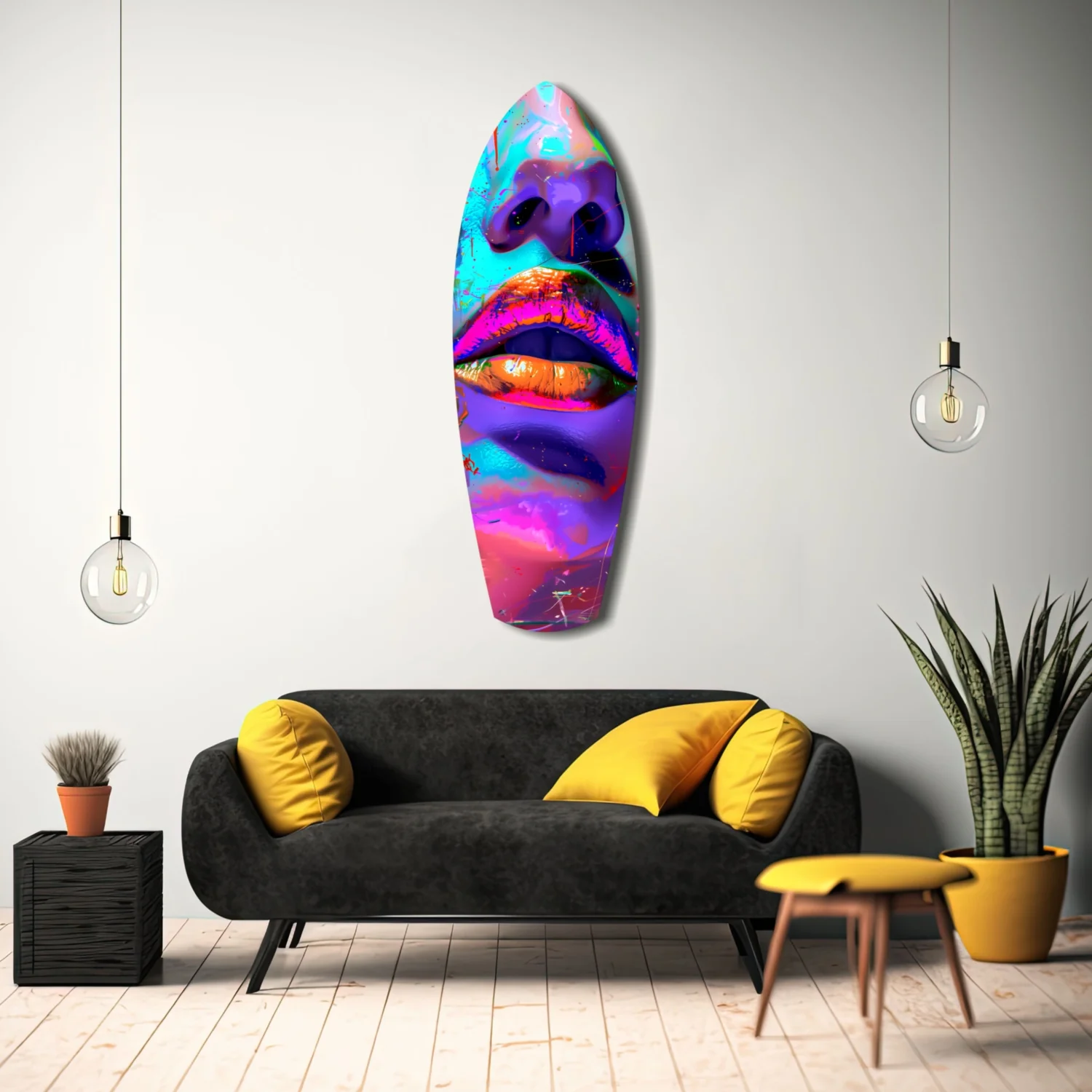 Colorful Lips V14 Glass Wall Art - Image 8