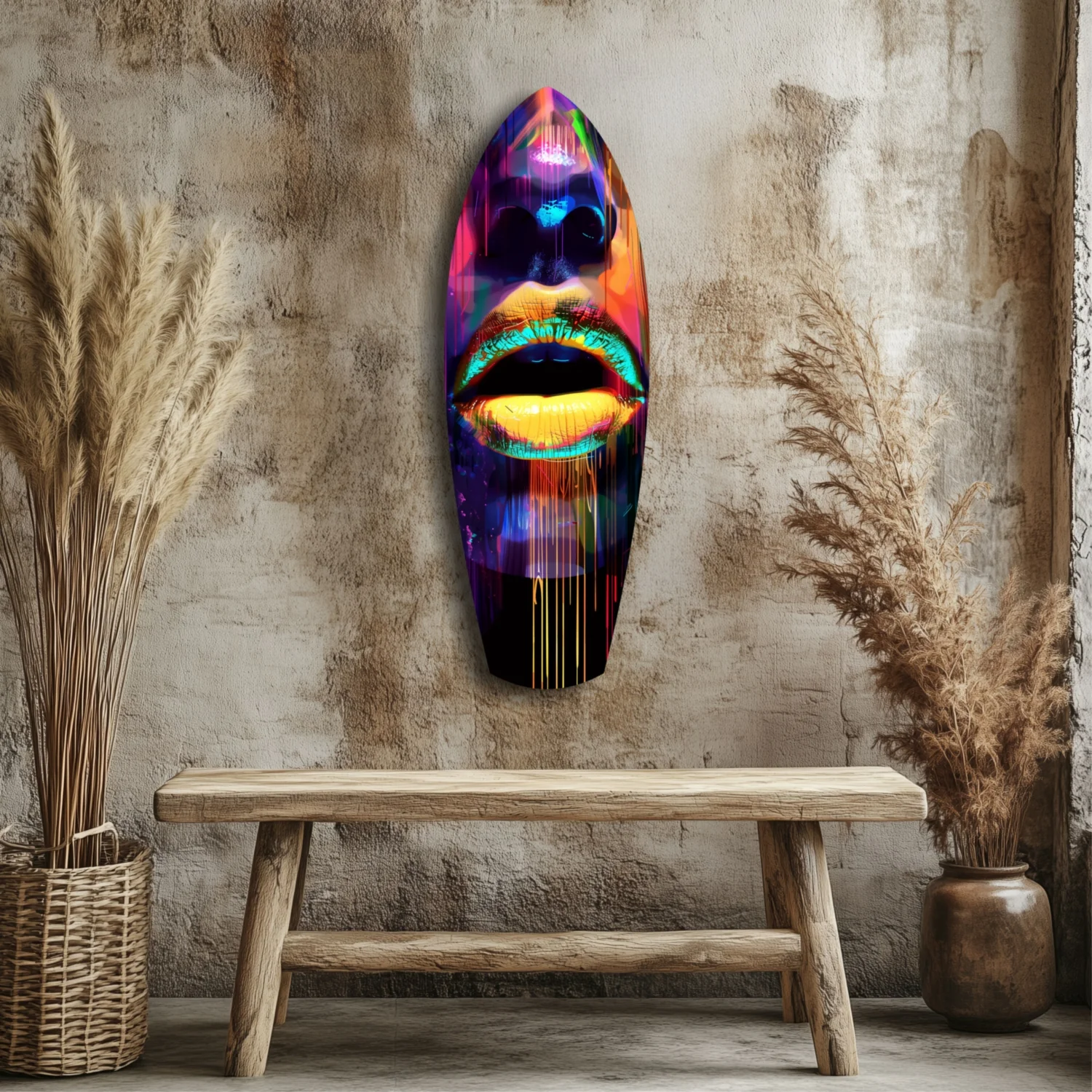 Colorful Lips V15 Glass Wall Art - Image 3