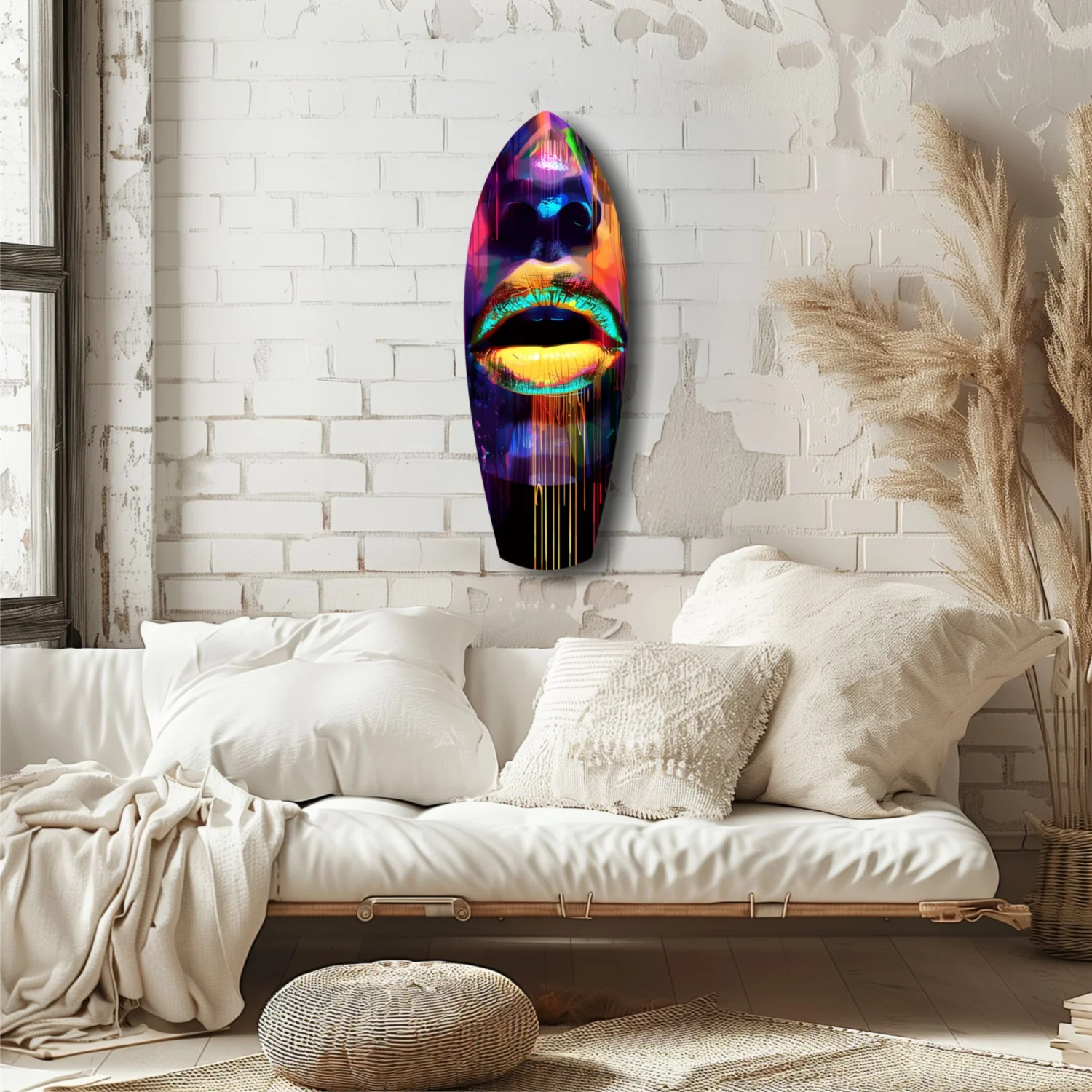 Colorful Lips V15 Glass Wall Art - Image 6