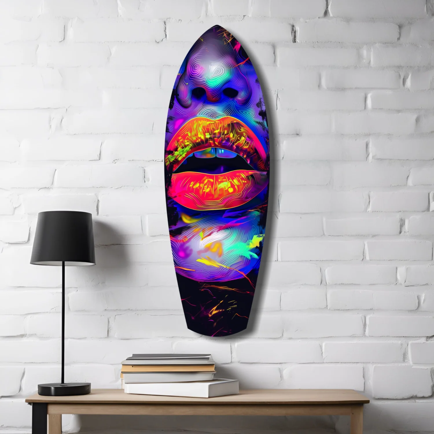Colorful Lips V18 Glass Wall Art - Image 4