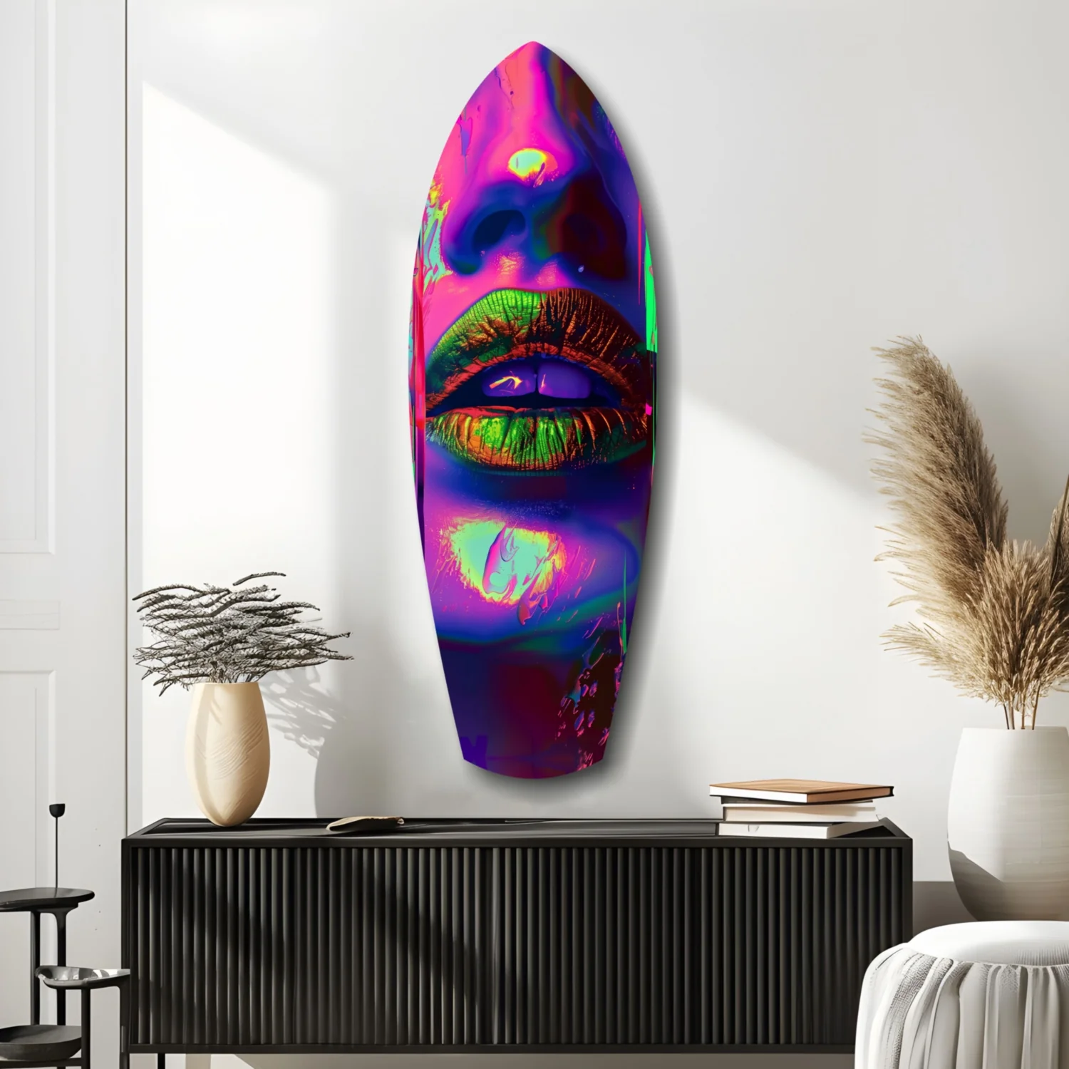 Colorful Lips V19 Glass Wall Art - Image 10