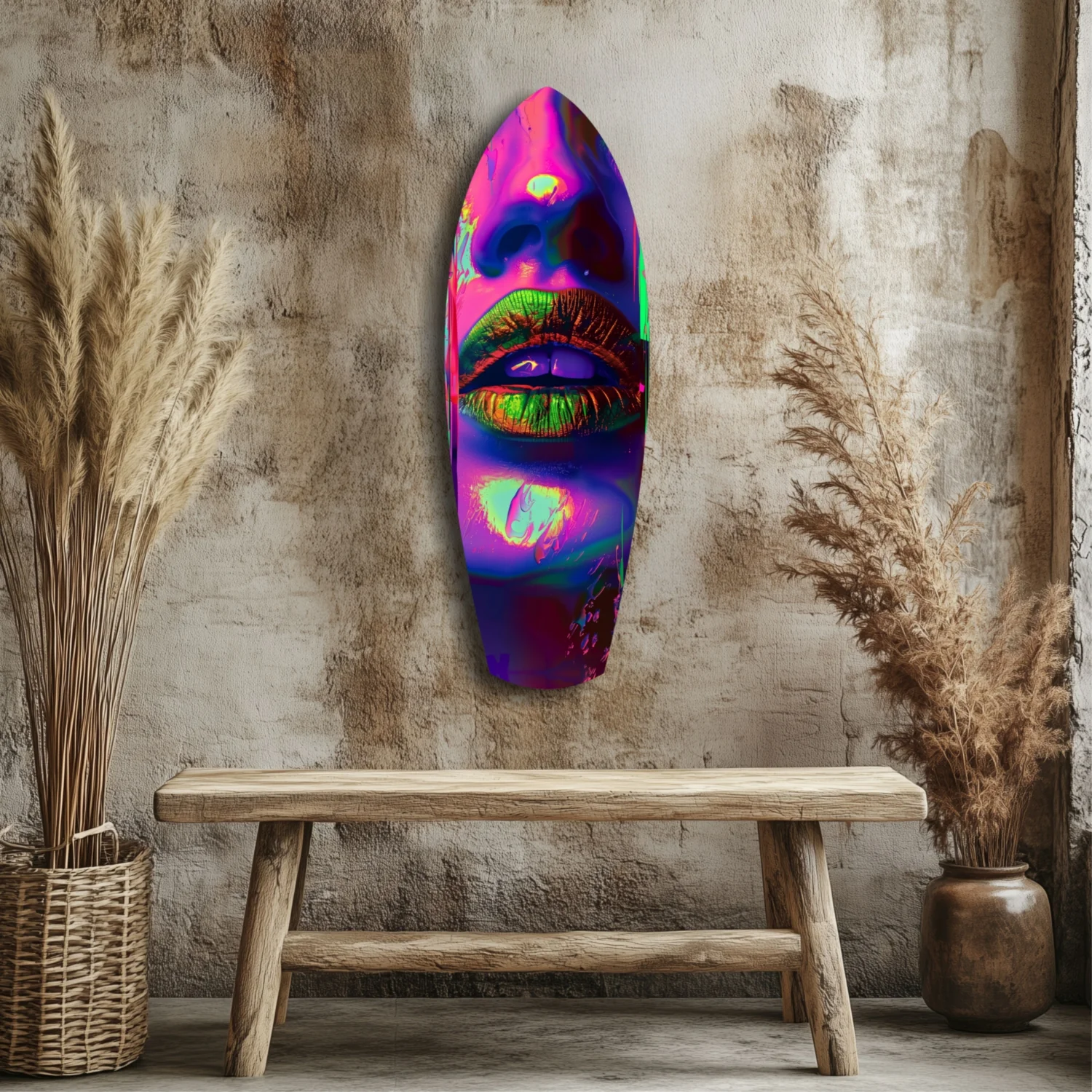 Colorful Lips V19 Glass Wall Art - Image 3