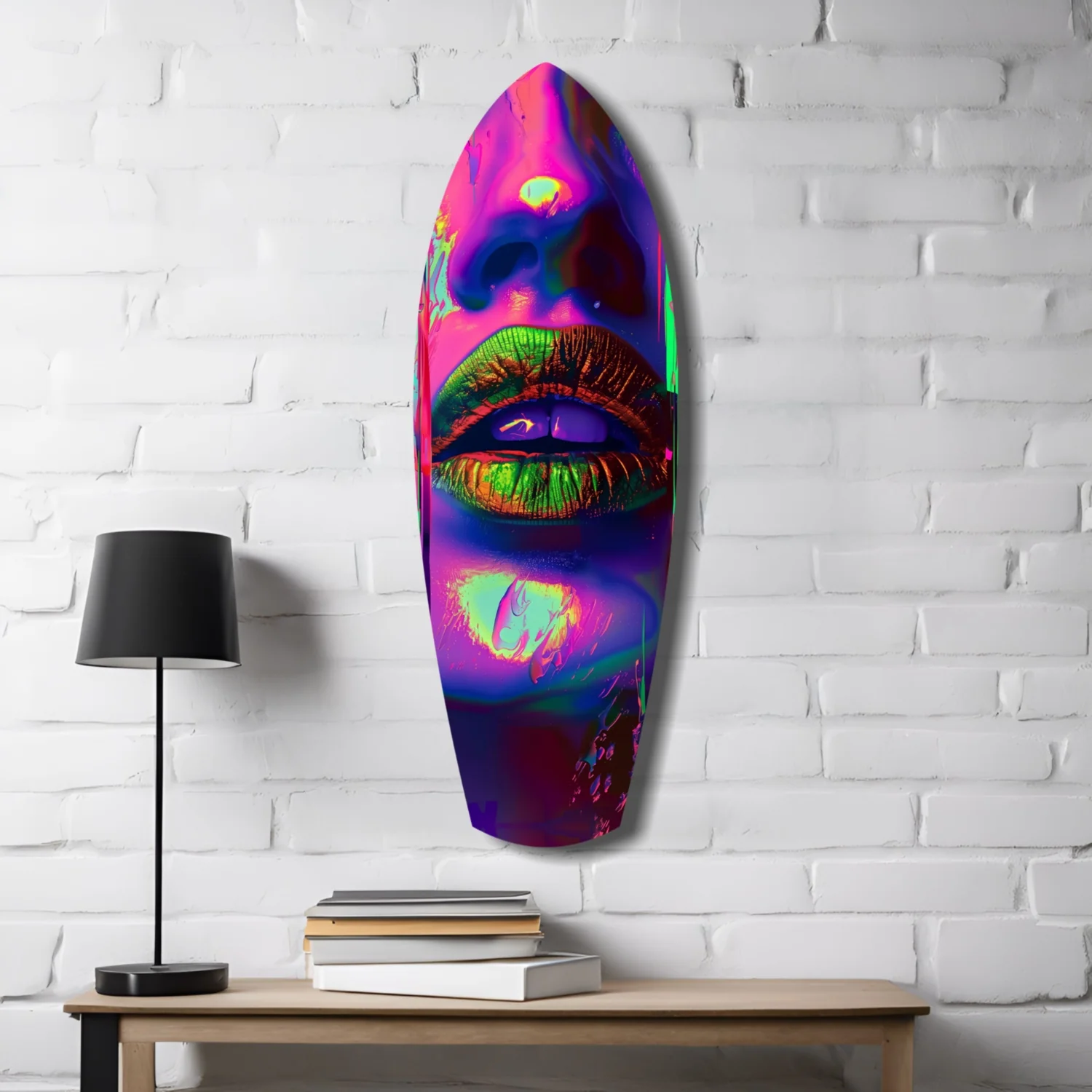 Colorful Lips V19 Glass Wall Art - Image 4
