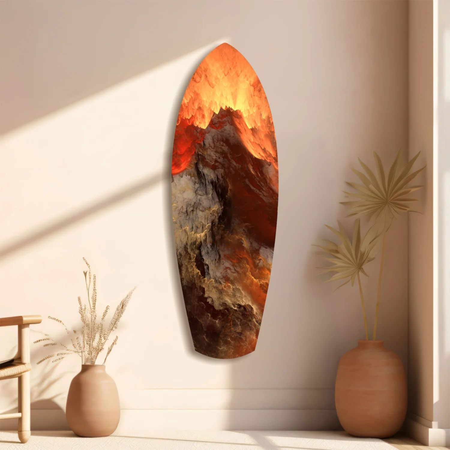 Glowing Volcano Eruption Tempered Glass Wall Art - Image 11