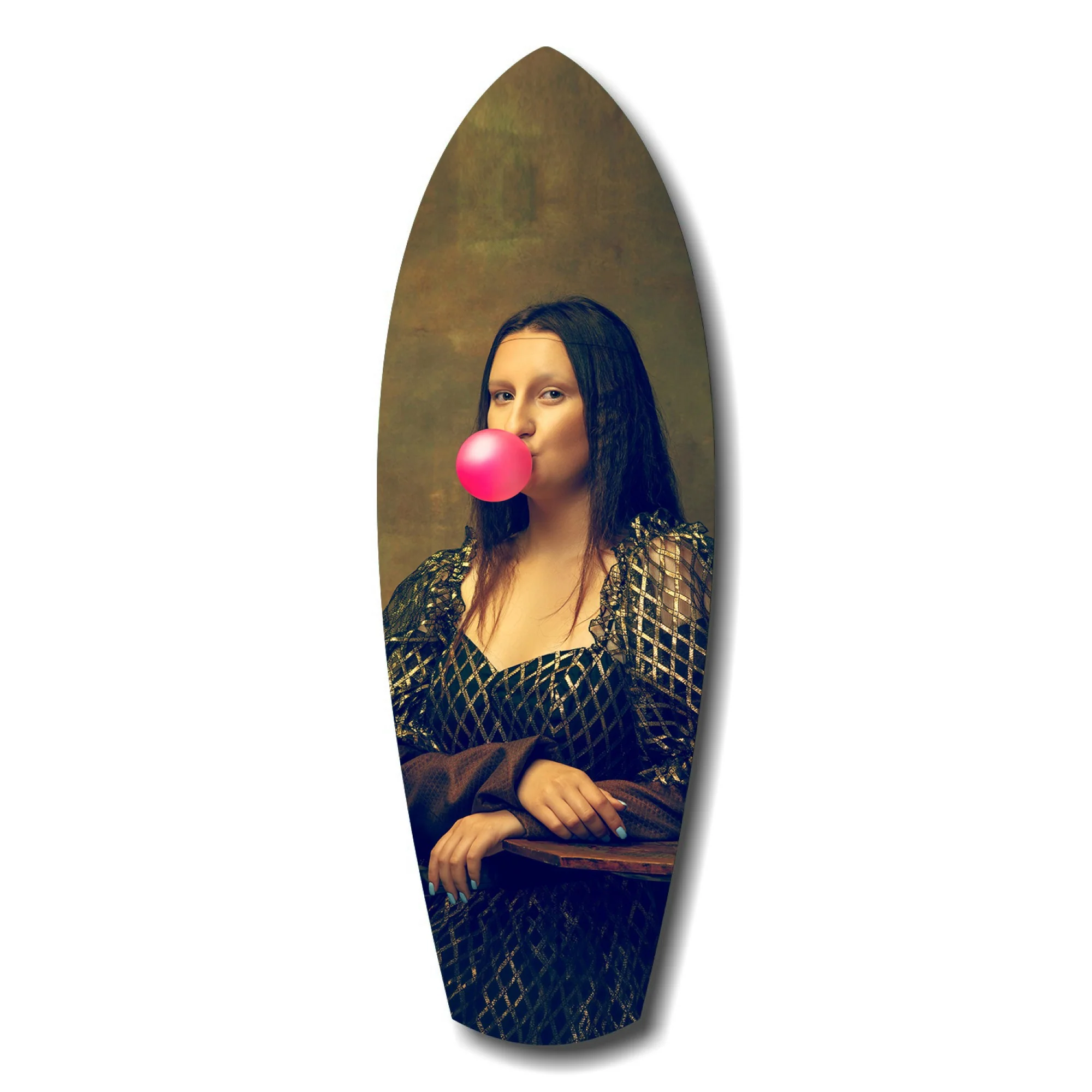 Renaissance Bubble Gum Pop Art Tempered Glass Wall Art