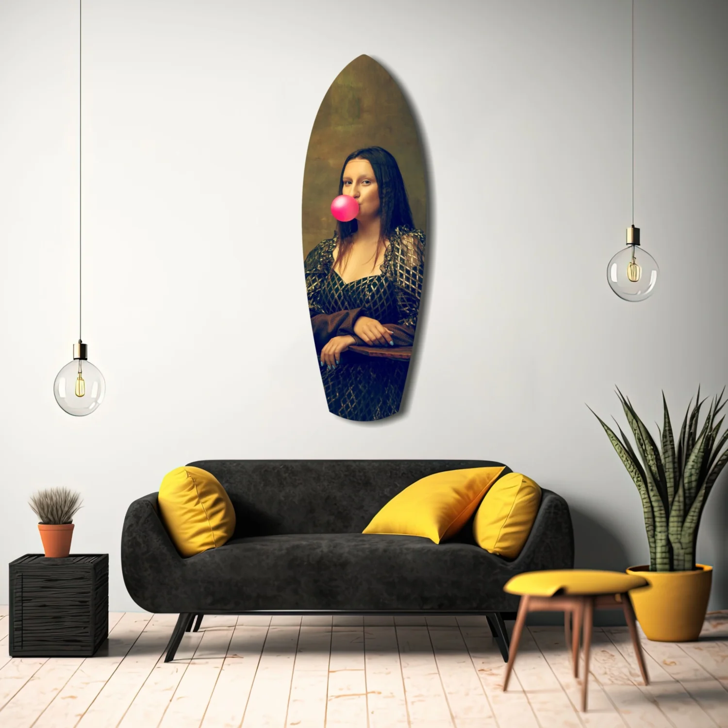 Renaissance Bubble Gum Pop Art Tempered Glass Wall Art - Image 12