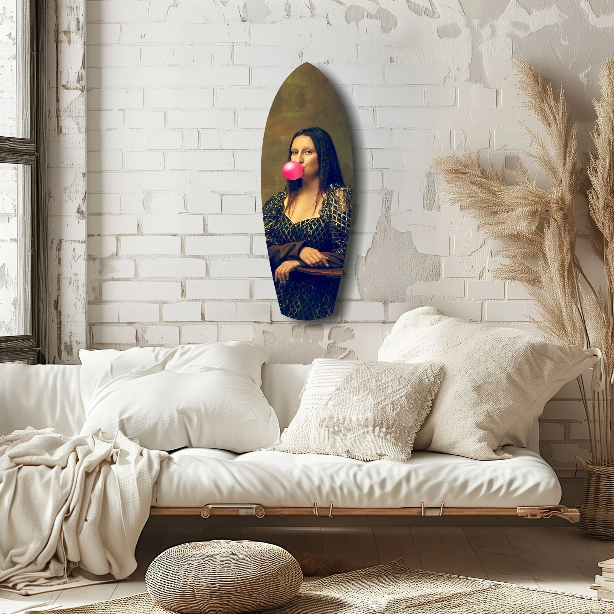 Renaissance Bubble Gum Pop Art Tempered Glass Wall Art - Image 6