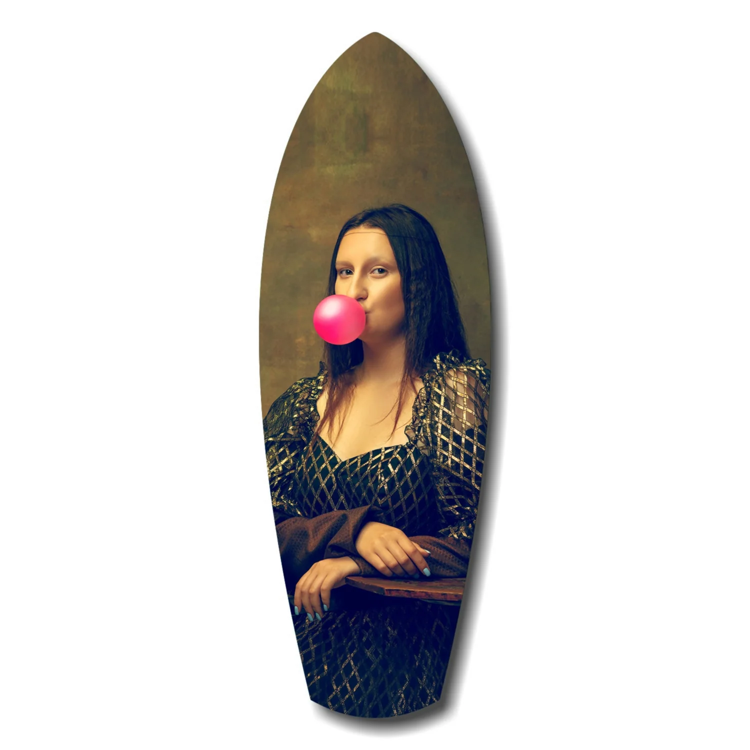 Renaissance Bubble Gum Pop Art Tempered Glass Wall Art - Image 7