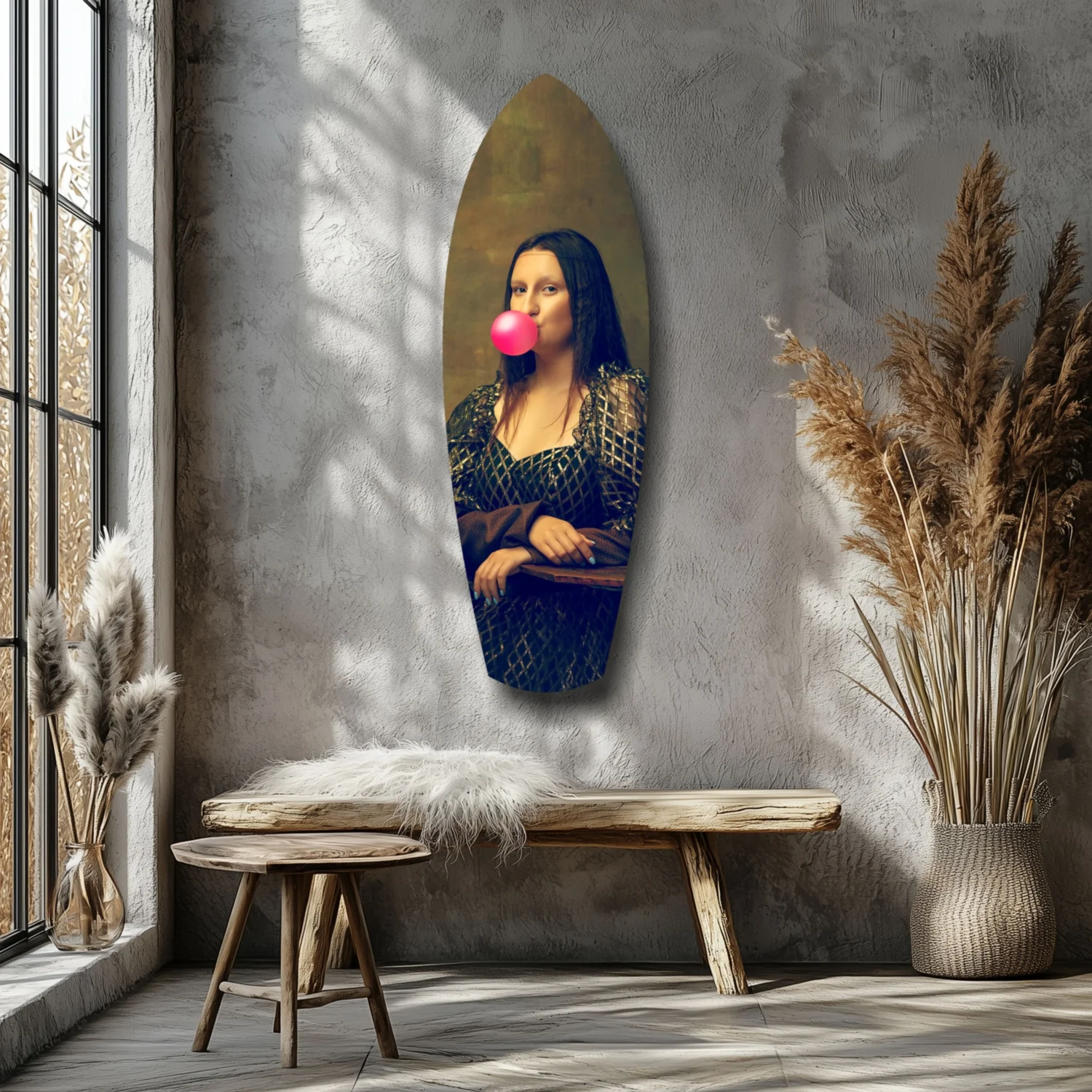 Renaissance Bubble Gum Pop Art Tempered Glass Wall Art - Image 8