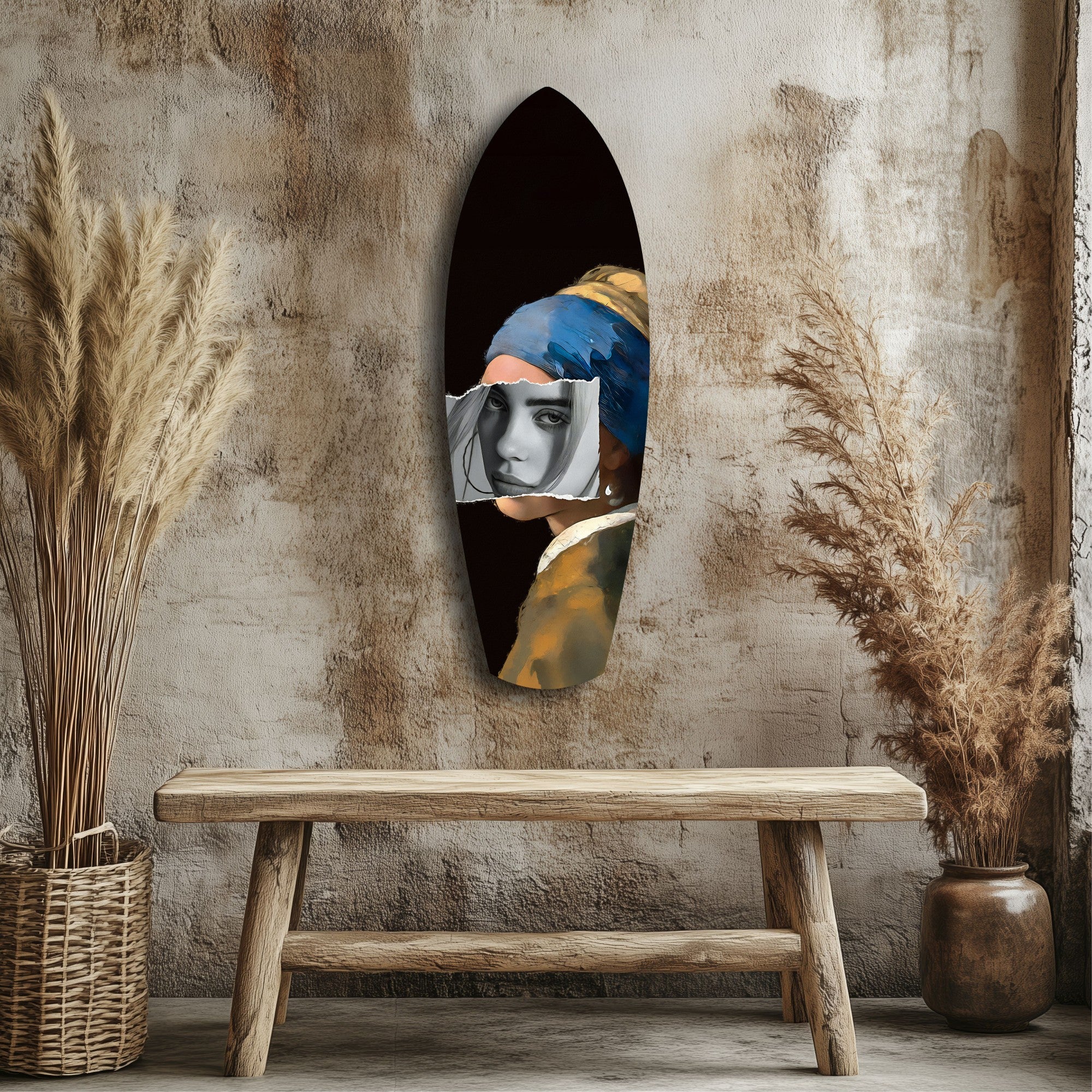 Pearl Earring Modern Renaissance Glass Wall Art - Image 3