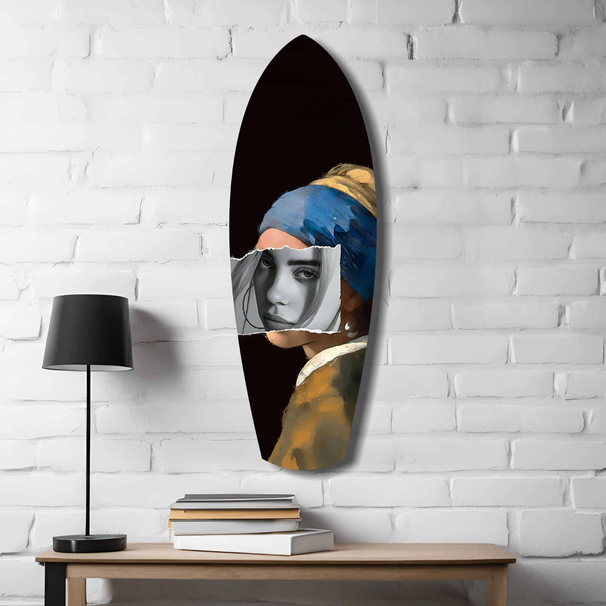 Pearl Earring Modern Renaissance Glass Wall Art - Image 4