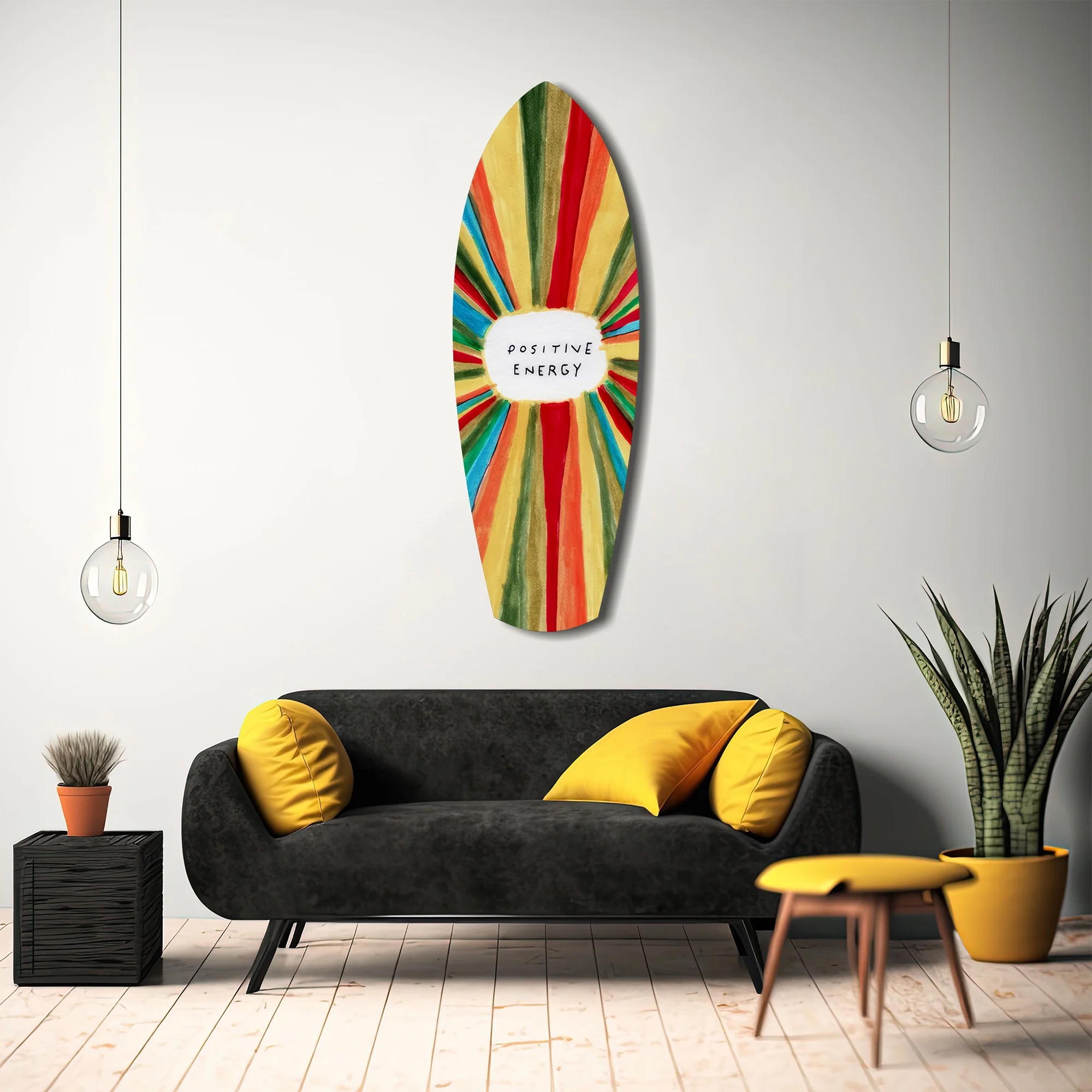 Positive Energy Sunburst Folk Art Glass Wall Art - Image 12