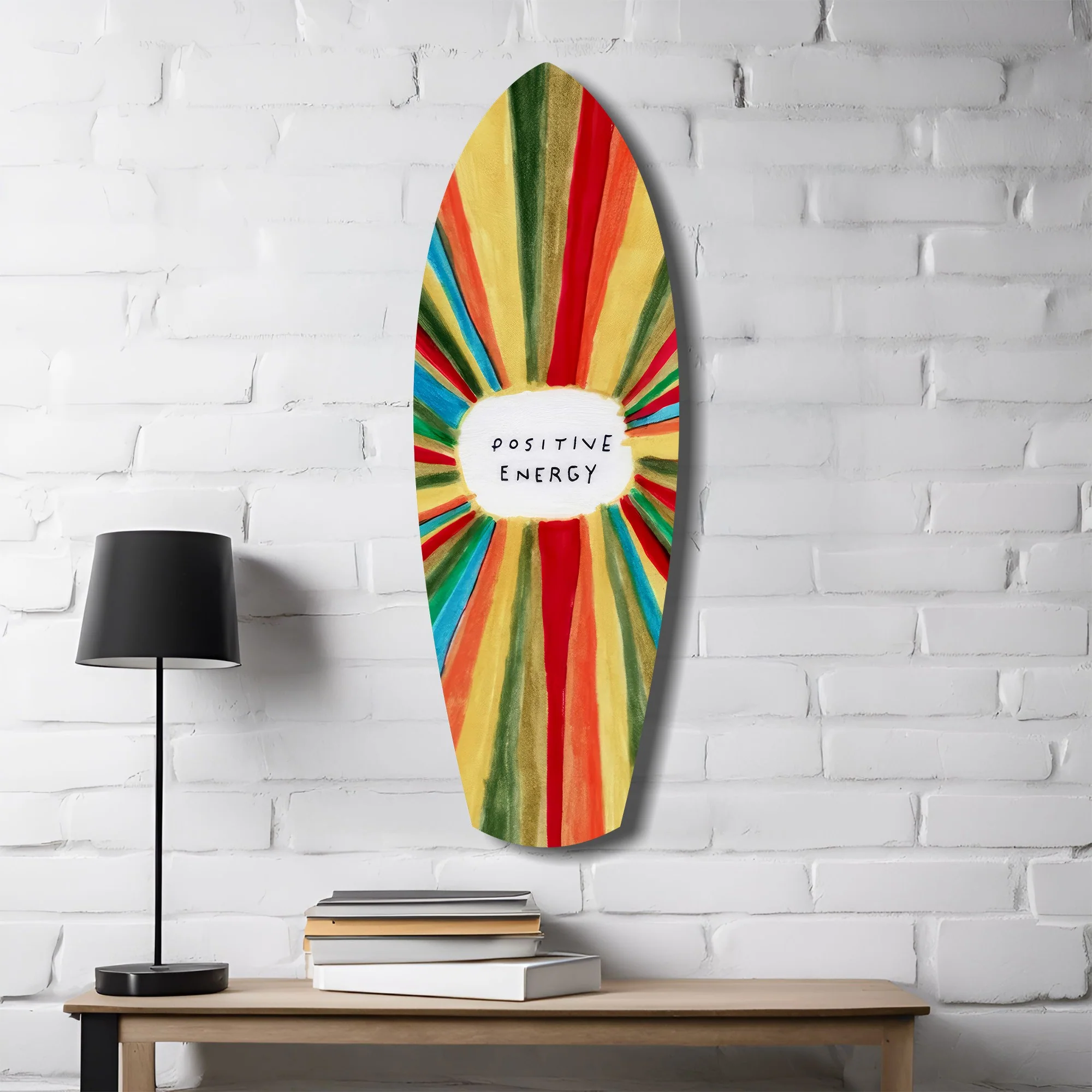 Positive Energy Sunburst Folk Art Glass Wall Art - Image 4