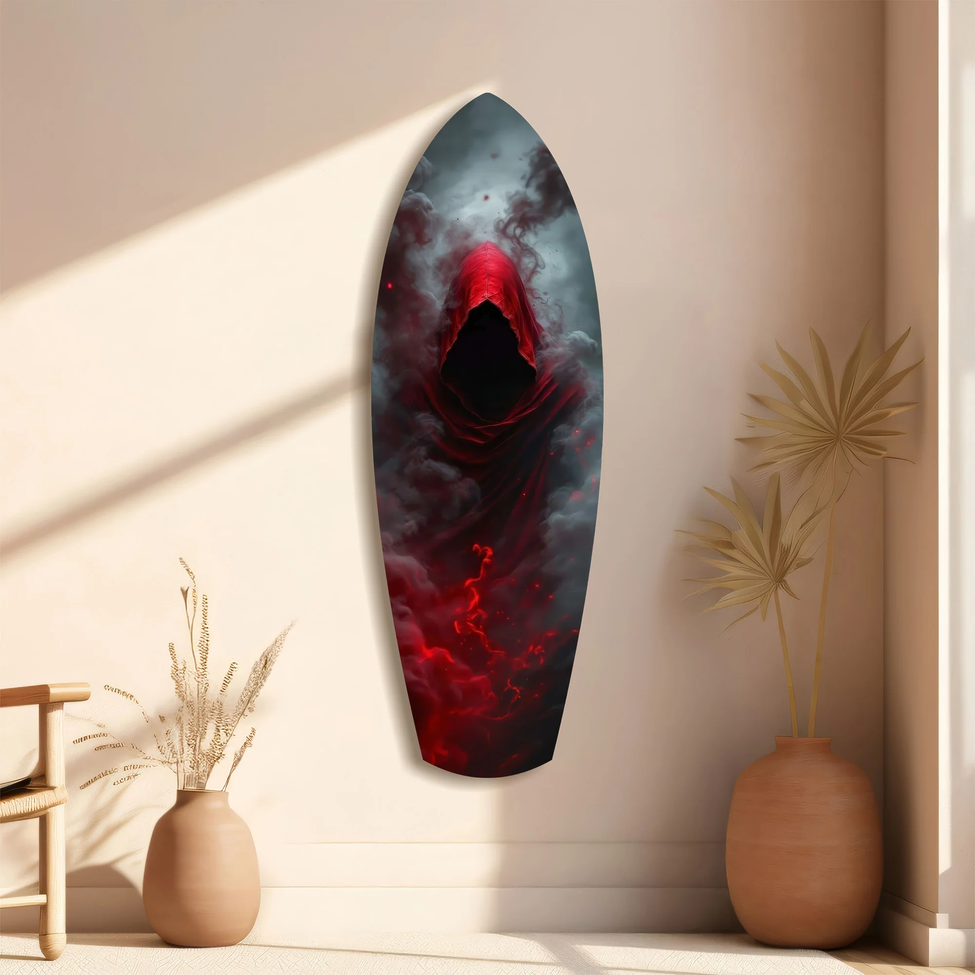 Red Hooded Phantom Dark Fantasy Glass Wall Art - Image 11