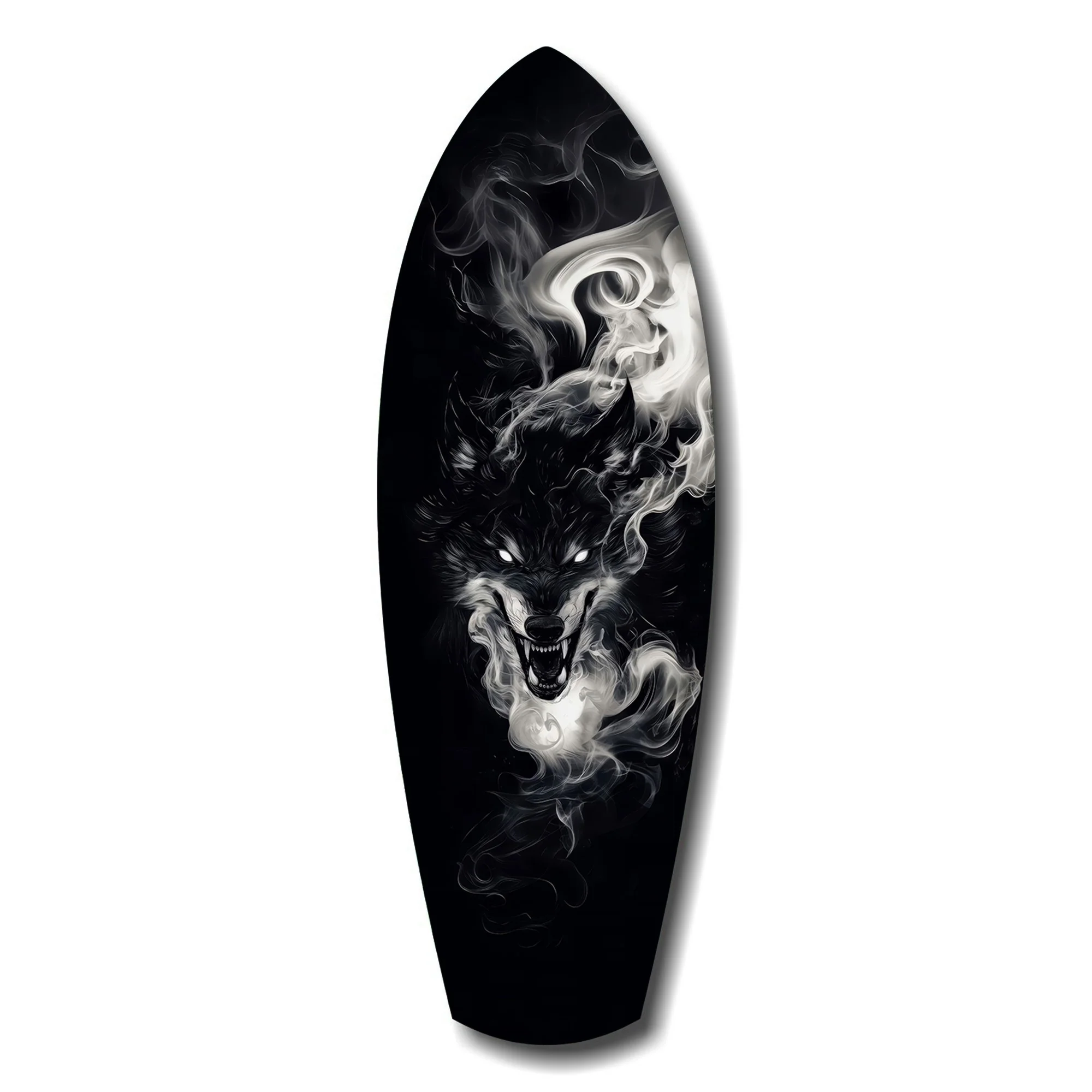 Smoke Wolf Dark Spirit Glass Wall Art