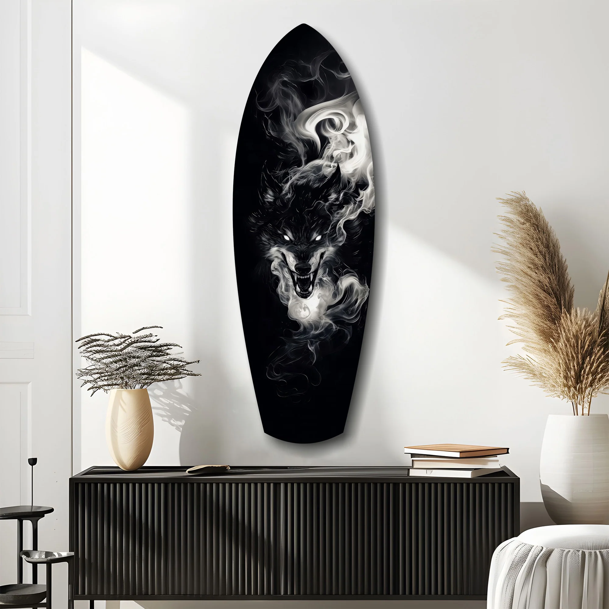 Smoke Wolf Dark Spirit Glass Wall Art - Image 10