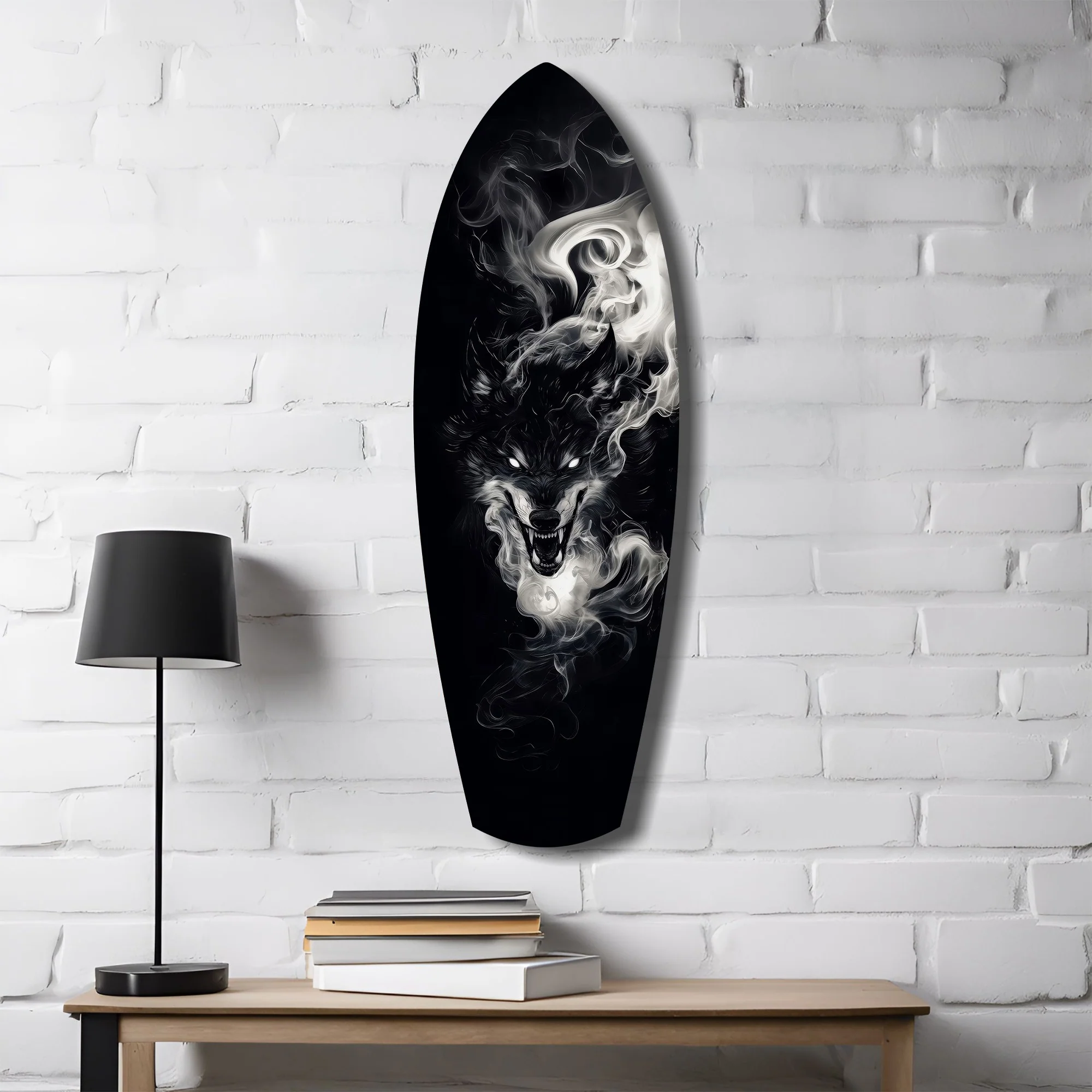 Smoke Wolf Dark Spirit Glass Wall Art - Image 4