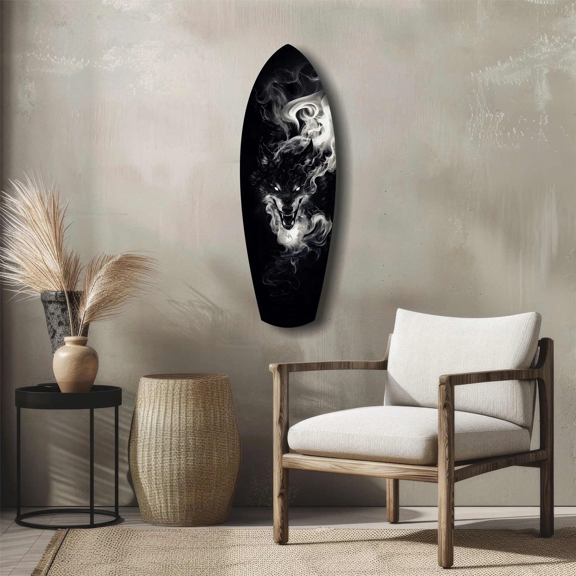Smoke Wolf Dark Spirit Glass Wall Art - Image 5
