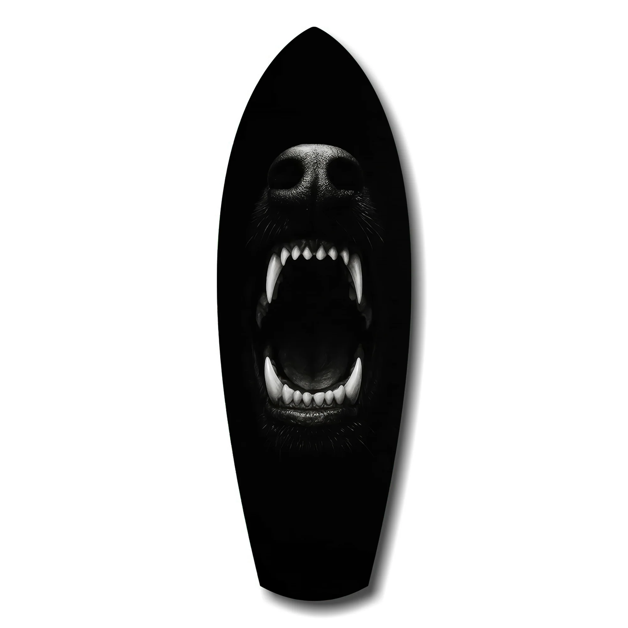 Beast Fangs Close-Up Dark Glass Wall Art - Image 7
