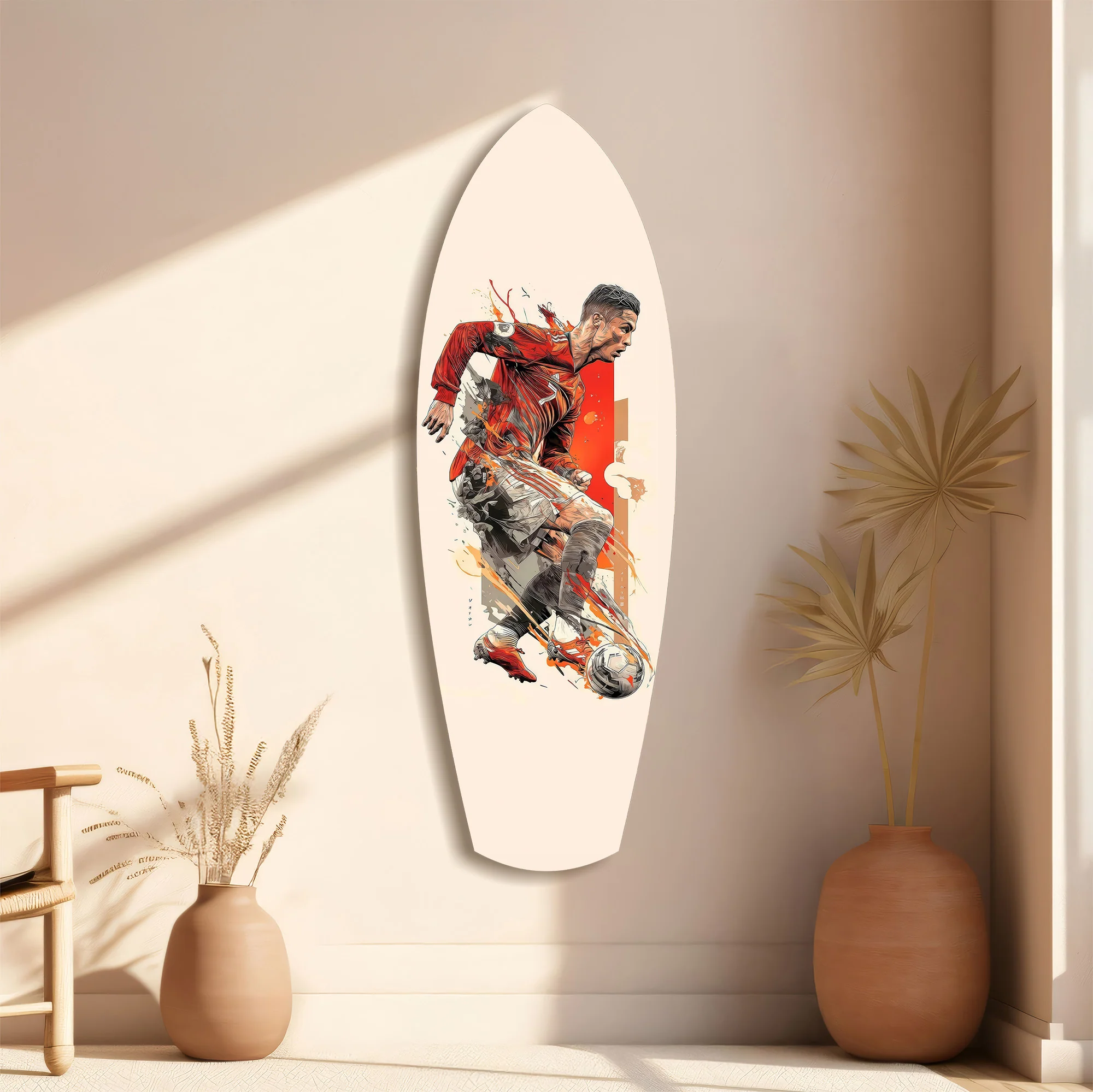 Soccer Striker Dynamic Splash Glass Wall Art - Image 11