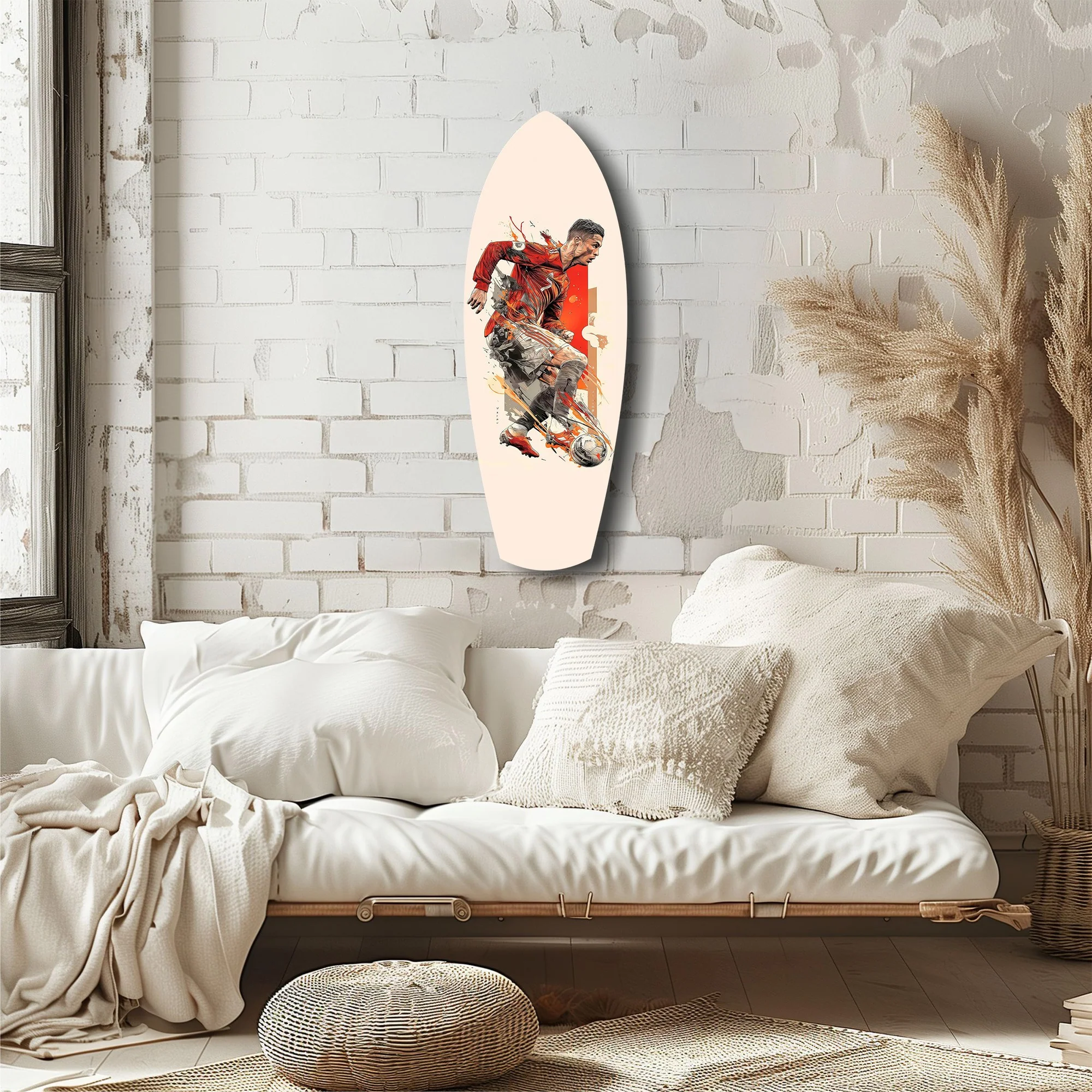 Soccer Striker Dynamic Splash Glass Wall Art - Image 6