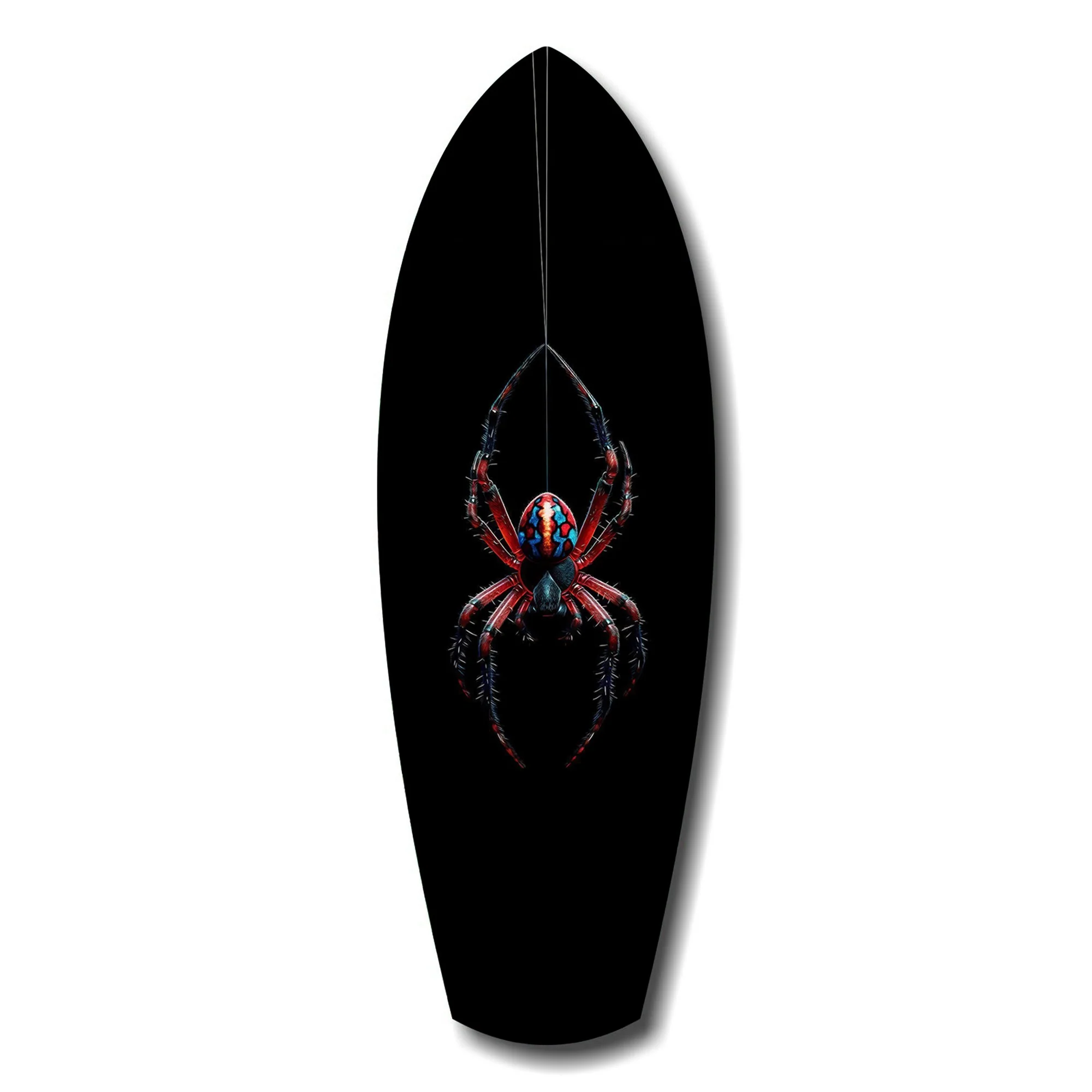 Hanging Spider Dark Macro Glass Wall Art