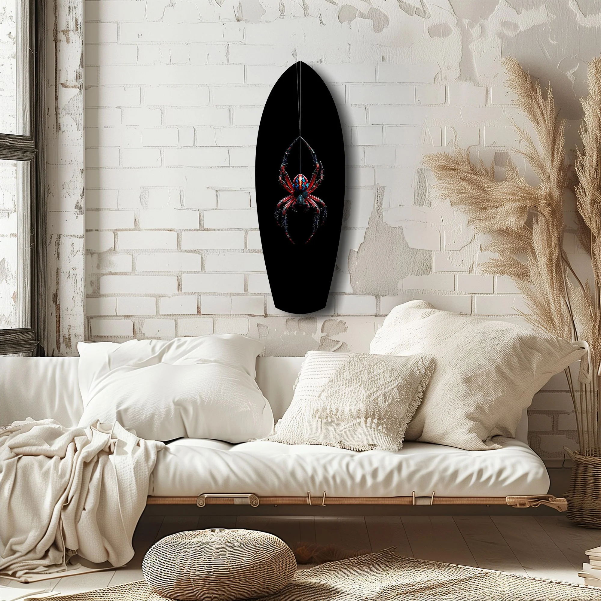 Hanging Spider Dark Macro Glass Wall Art - Image 6