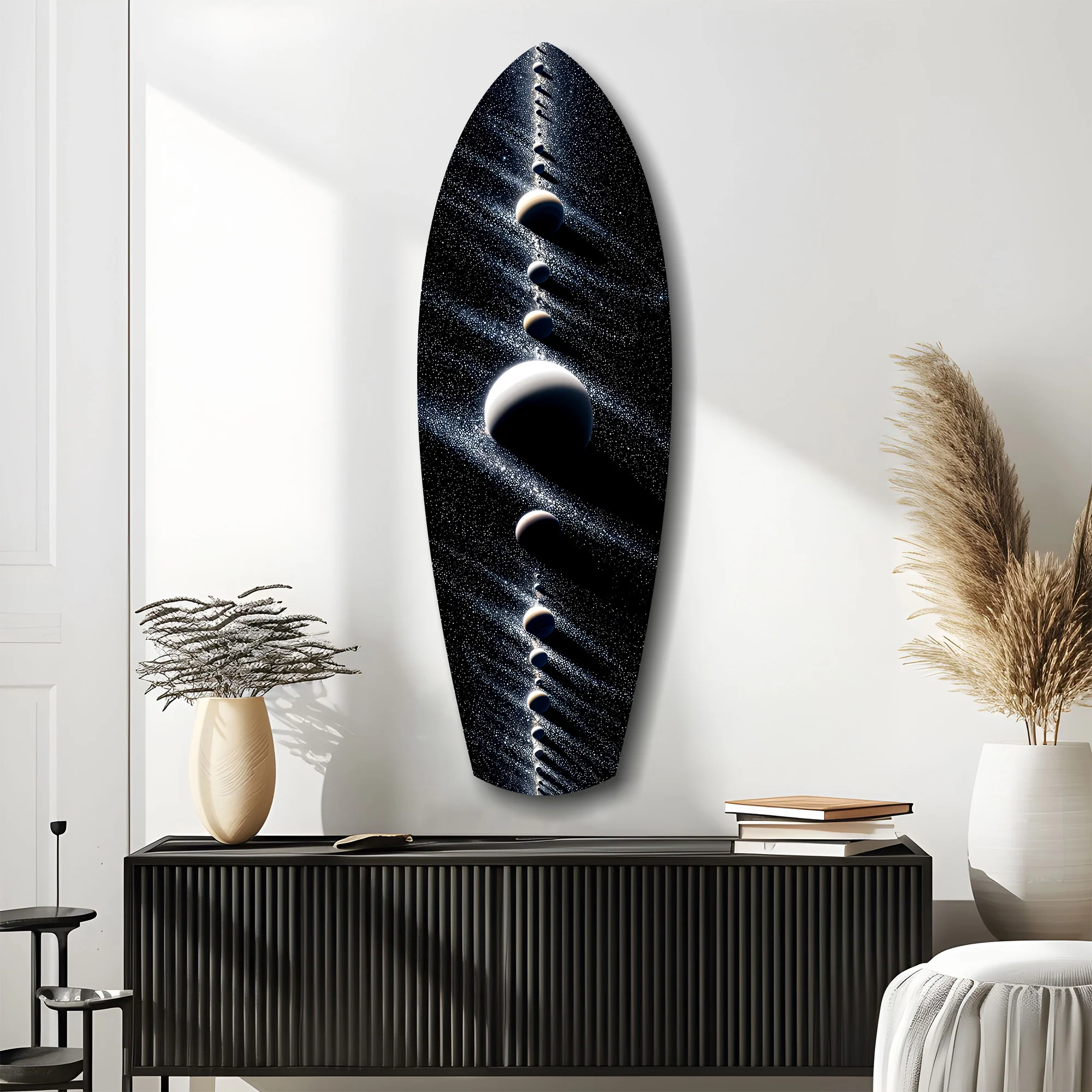 Planet Alignment Cosmos Starfield Glass Wall Art - Image 10