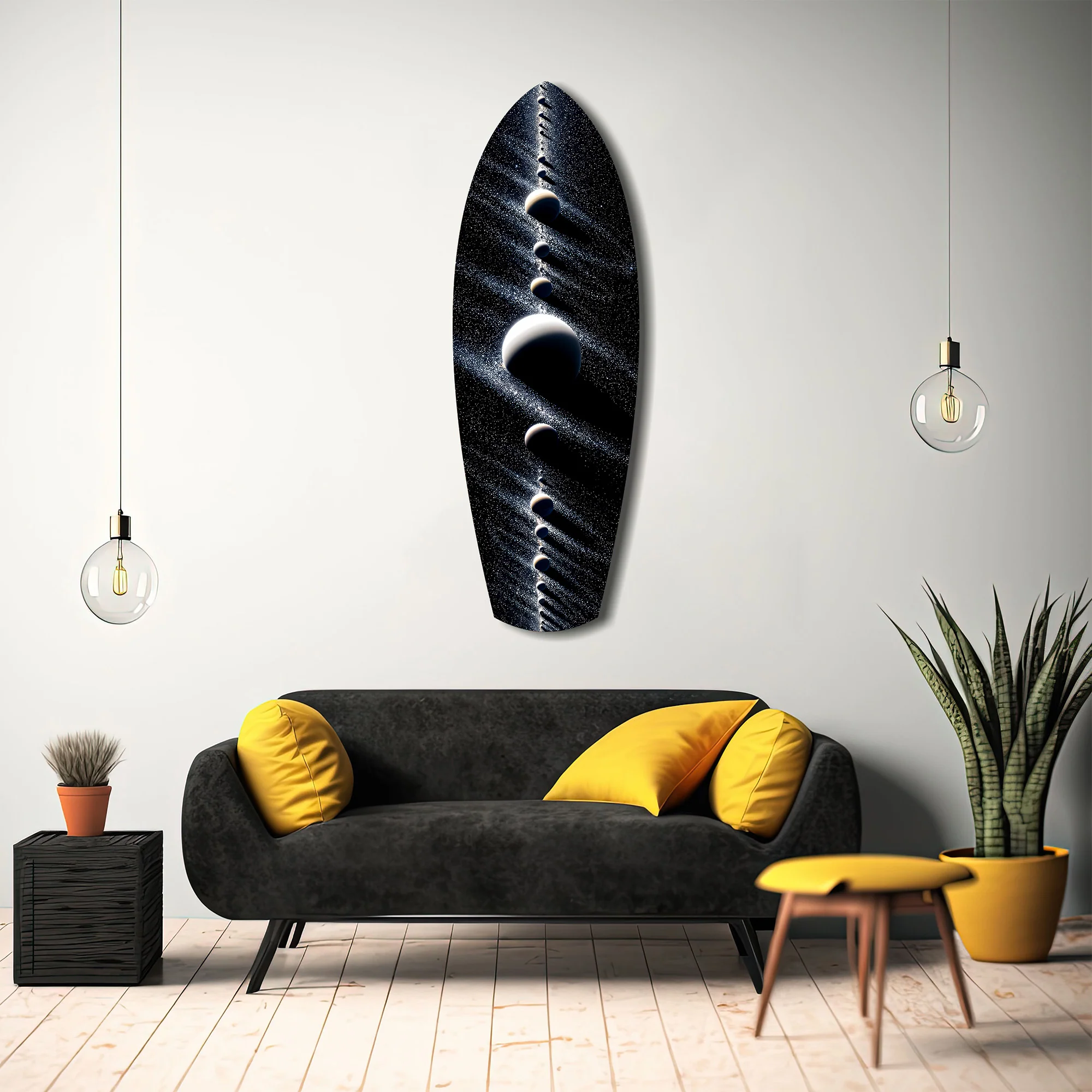 Planet Alignment Cosmos Starfield Glass Wall Art - Image 12